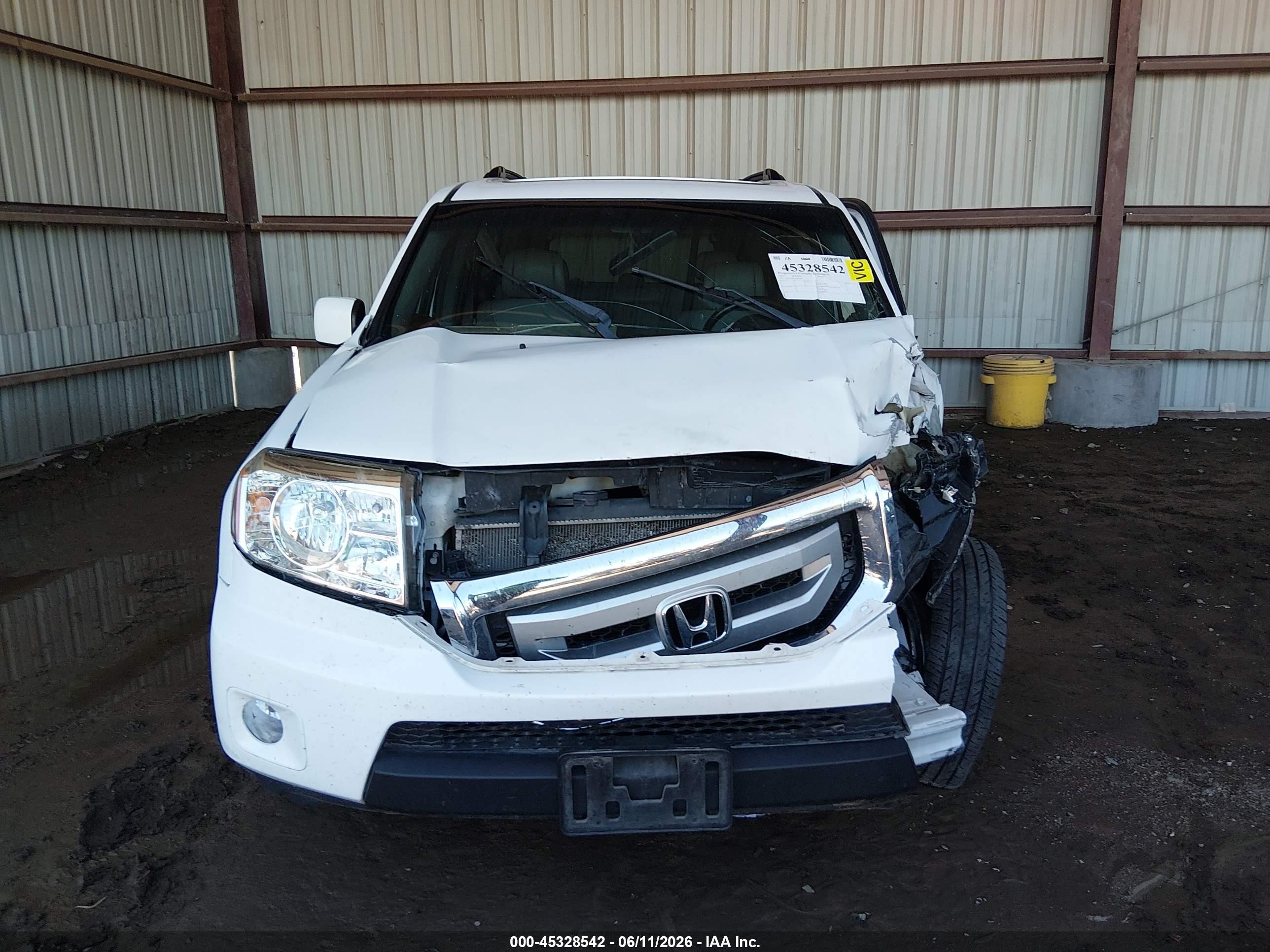 2010 Honda Pilot Ex-l White vin: 5FNYF4H64AB028663