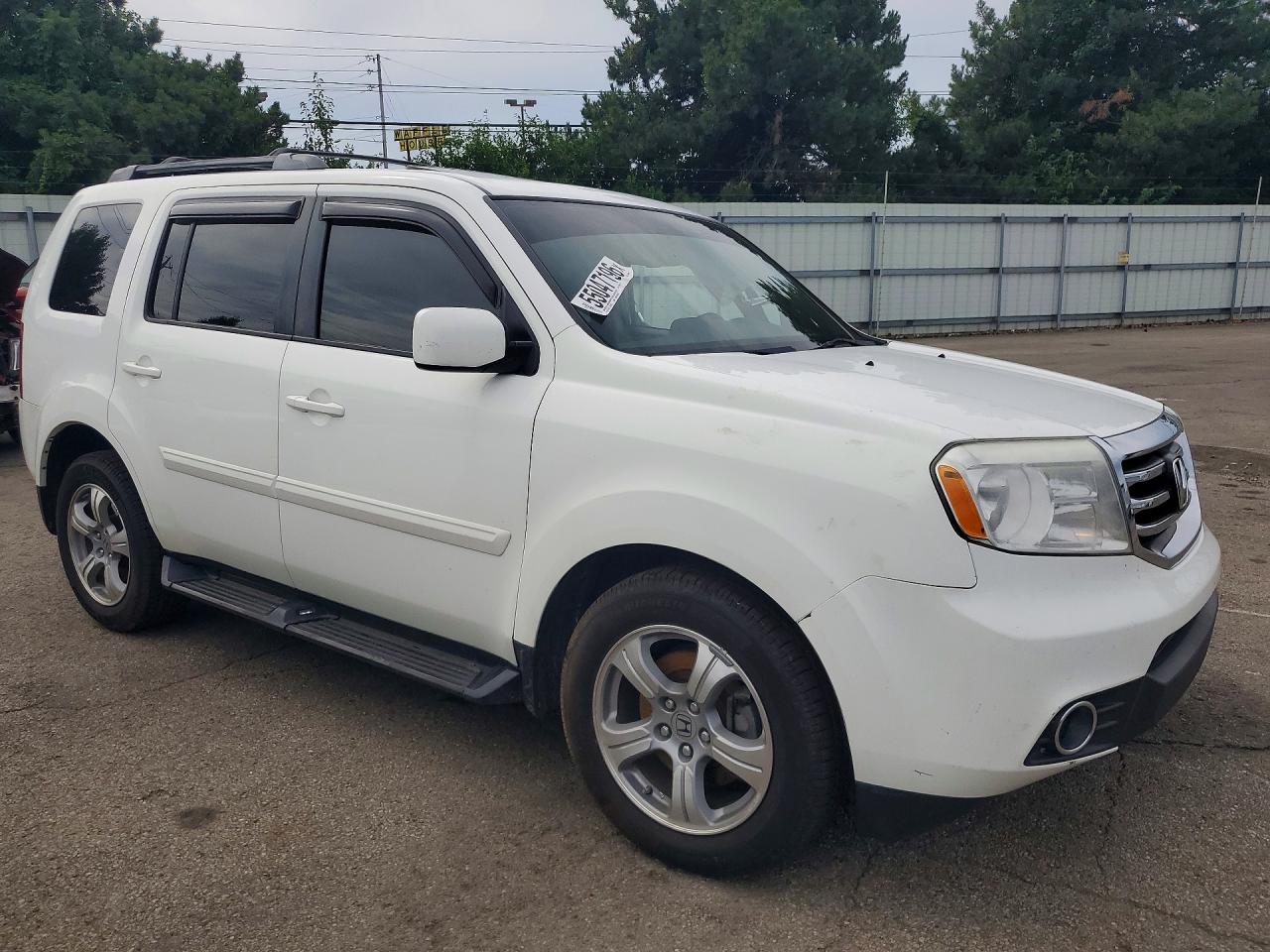 2014 Honda Pilot Exl White vin: 5FNYF4H64EB039989
