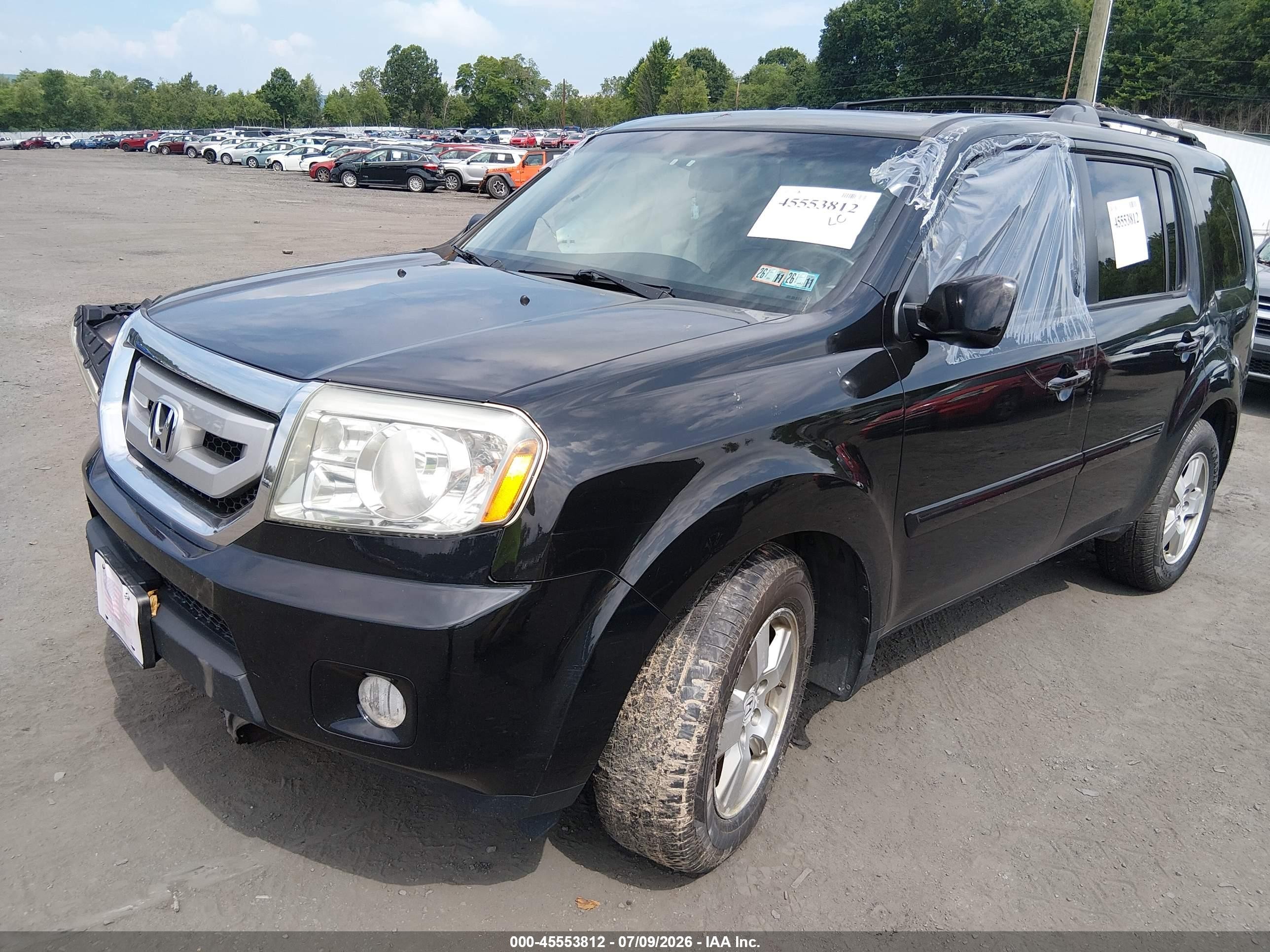 2011 Honda Pilot Ex-l Black vin: 5FNYF4H65BB017026