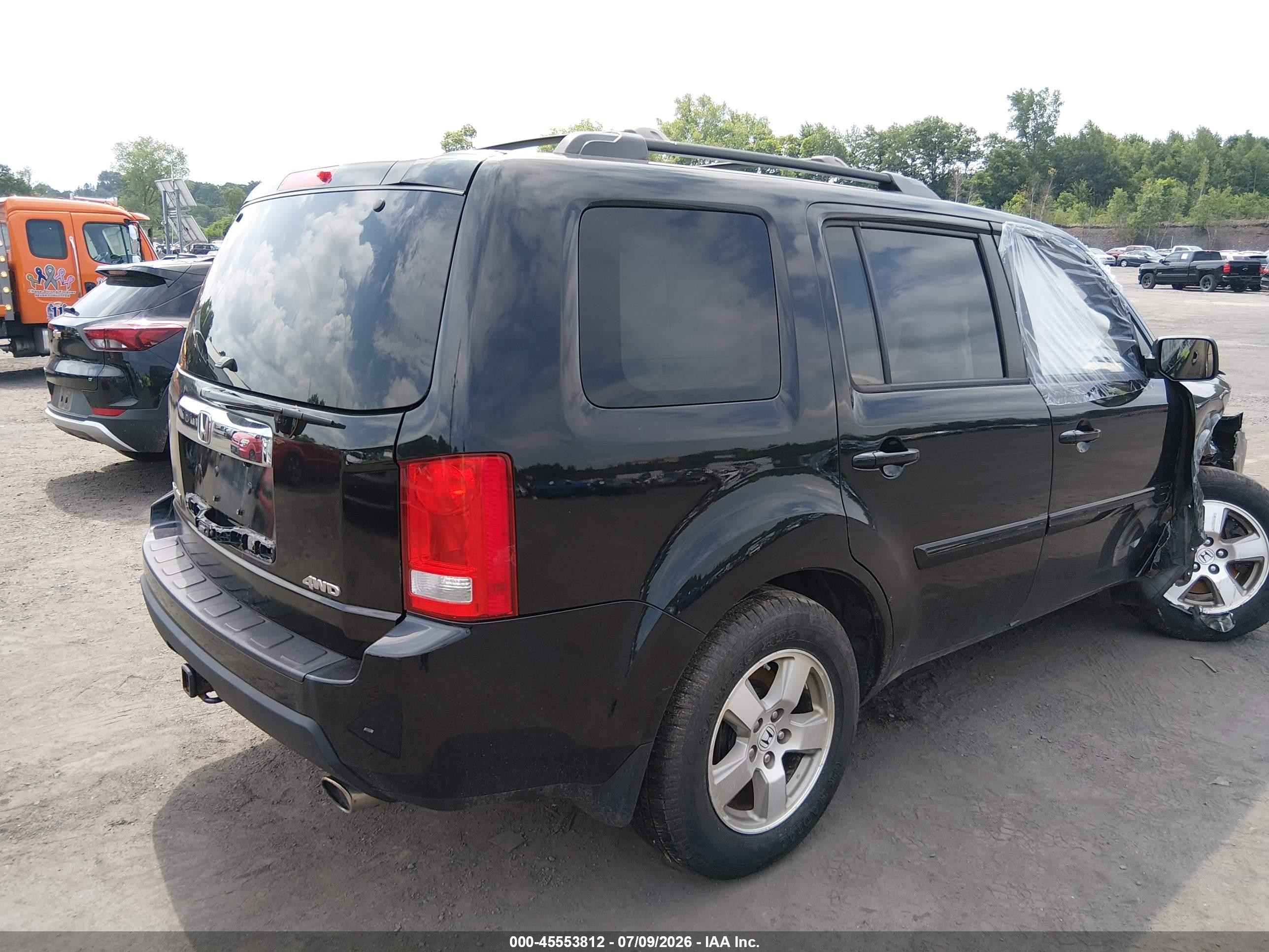 2011 Honda Pilot Ex-l Black vin: 5FNYF4H65BB017026