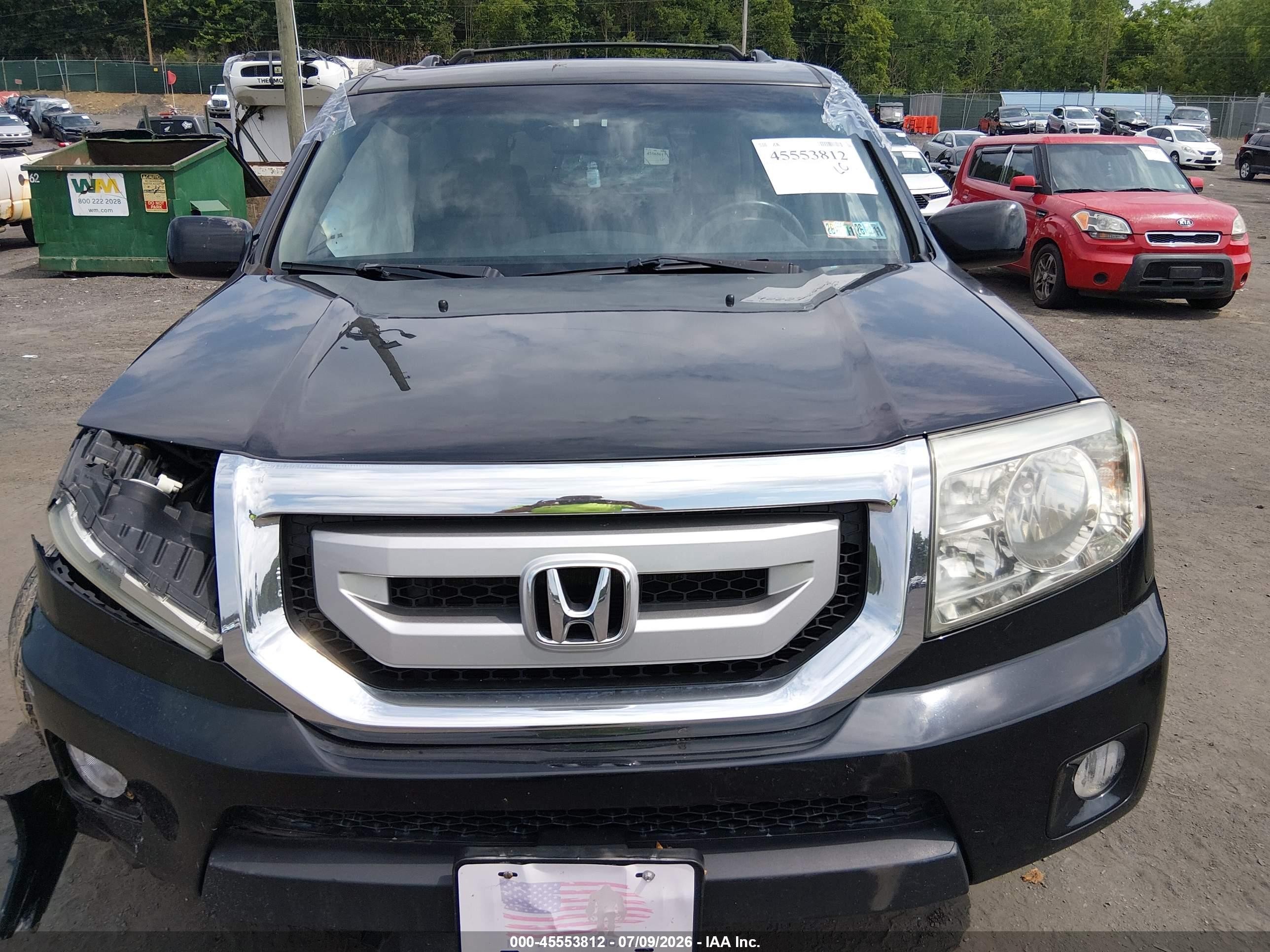 2011 Honda Pilot Ex-l Black vin: 5FNYF4H65BB017026