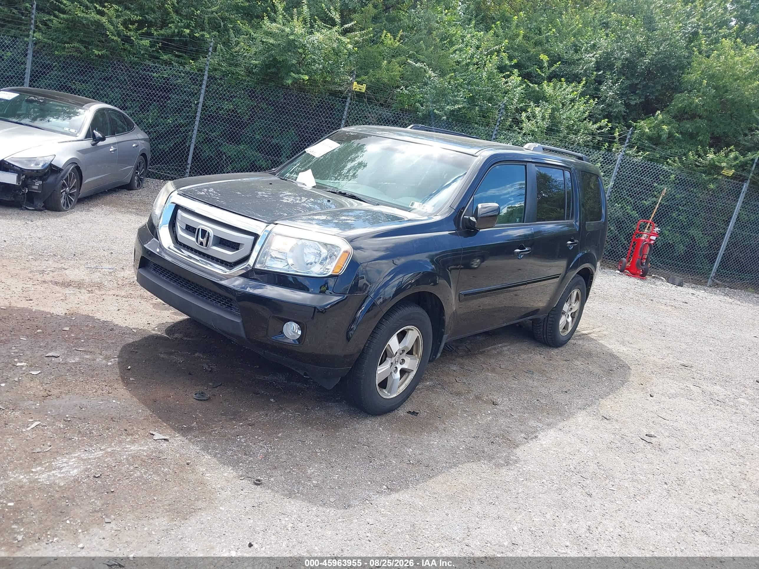2011 Honda Pilot Ex-l Black vin: 5FNYF4H65BB105901