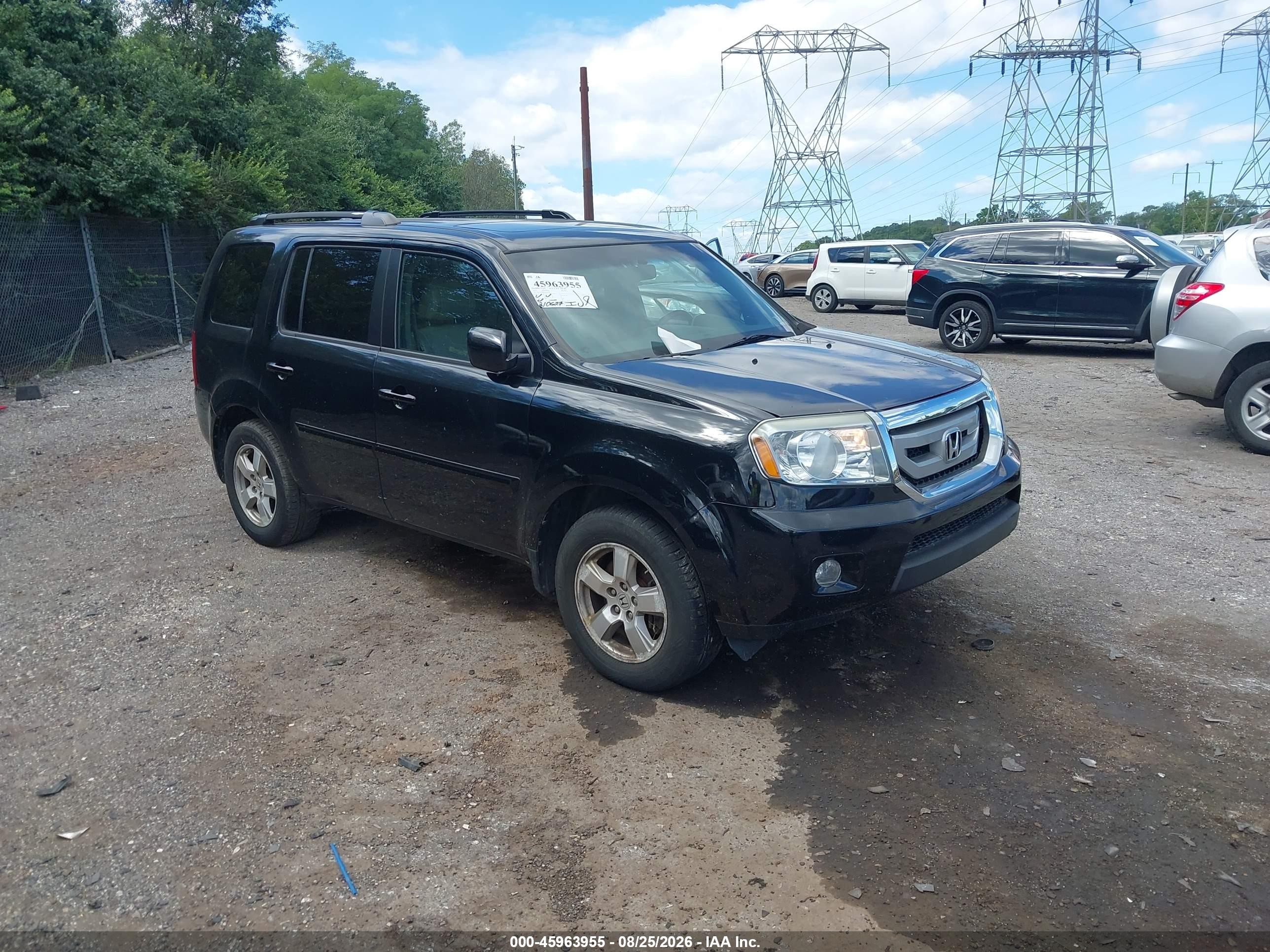 2011 Honda Pilot Ex-l Black vin: 5FNYF4H65BB105901