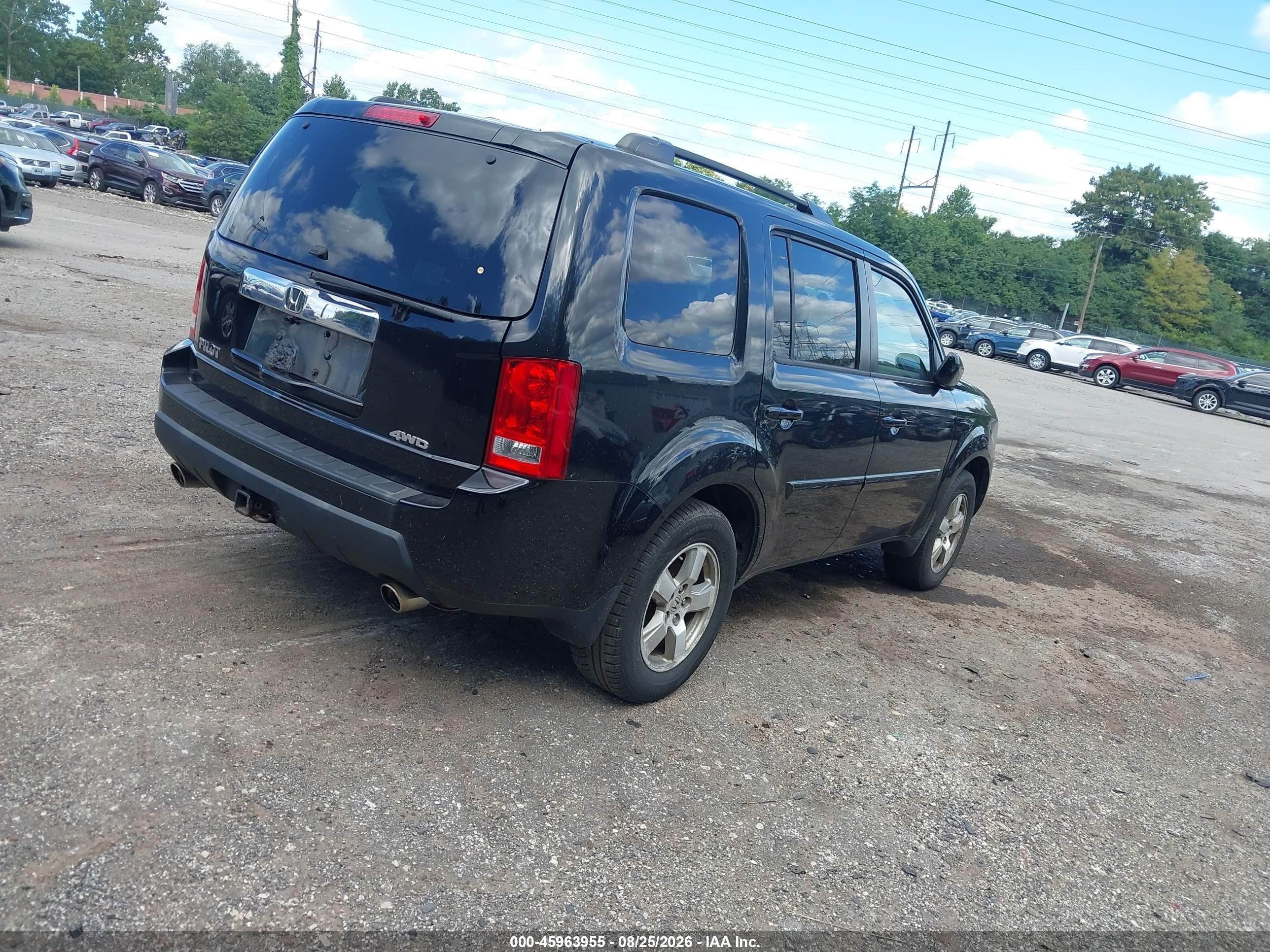 2011 Honda Pilot Ex-l Black vin: 5FNYF4H65BB105901