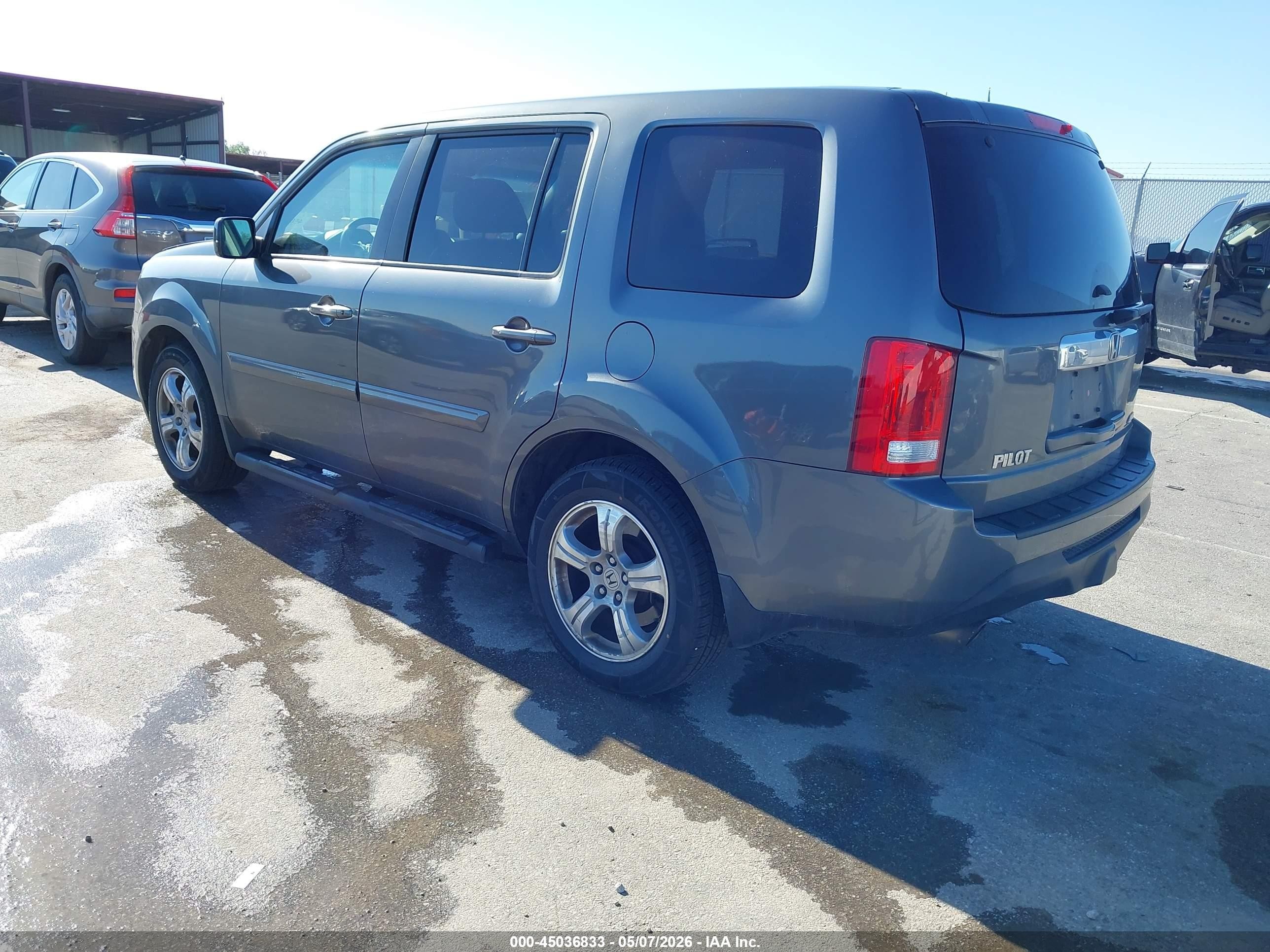 2012 Honda Pilot Ex-l Gray vin: 5FNYF4H65CB053591