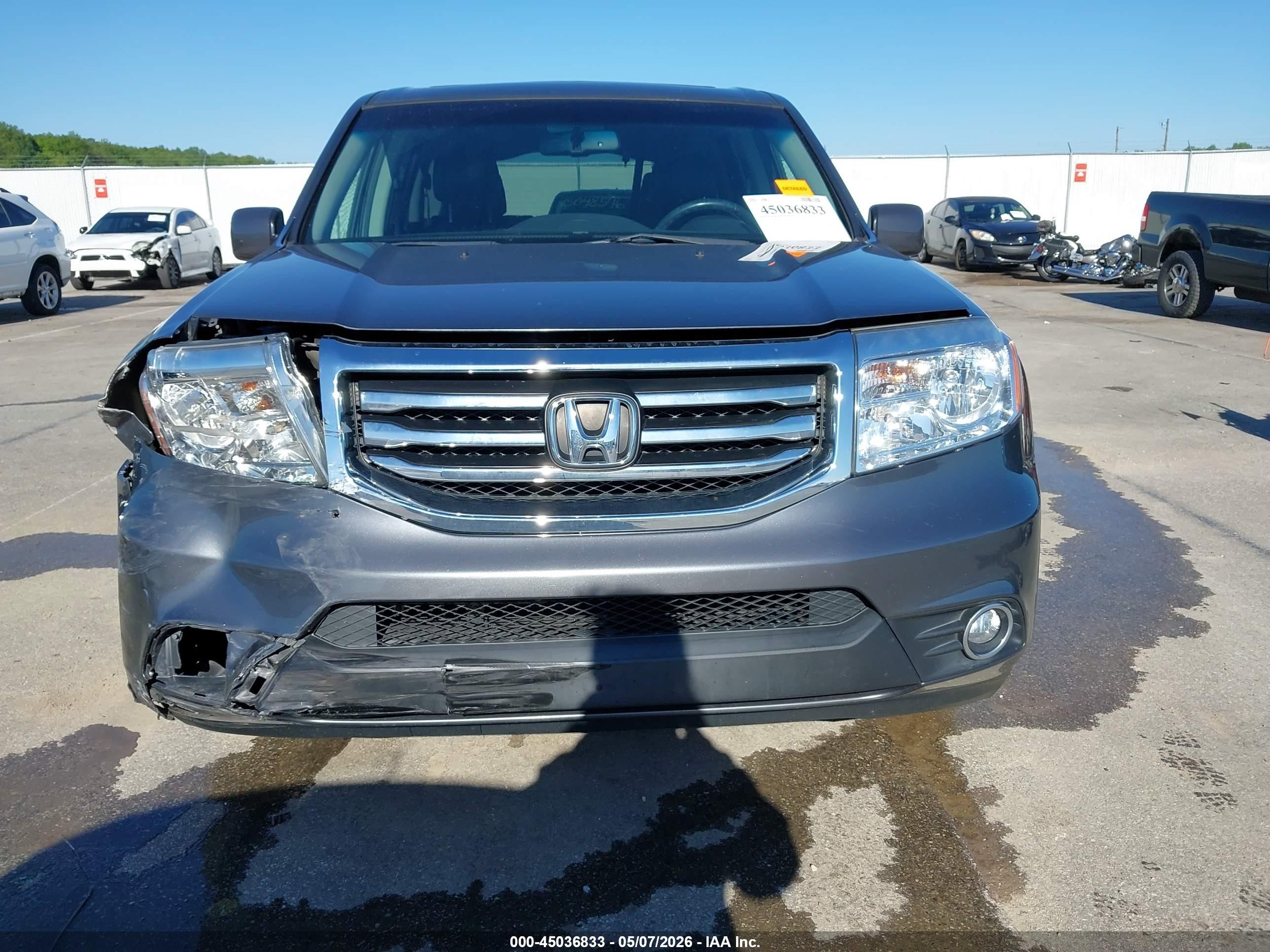 2012 Honda Pilot Ex-l Gray vin: 5FNYF4H65CB053591