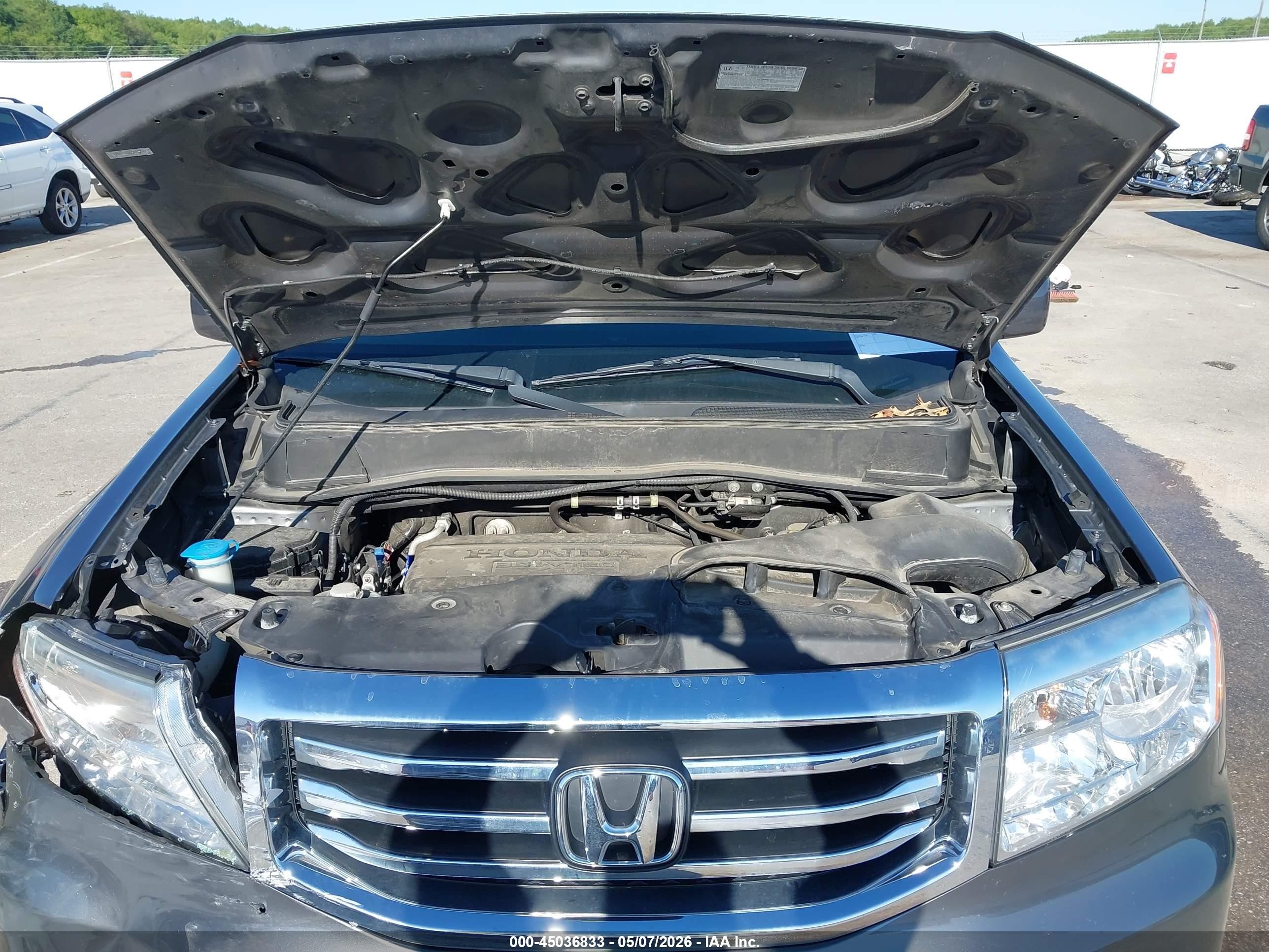 2012 Honda Pilot Ex-l Gray vin: 5FNYF4H65CB053591