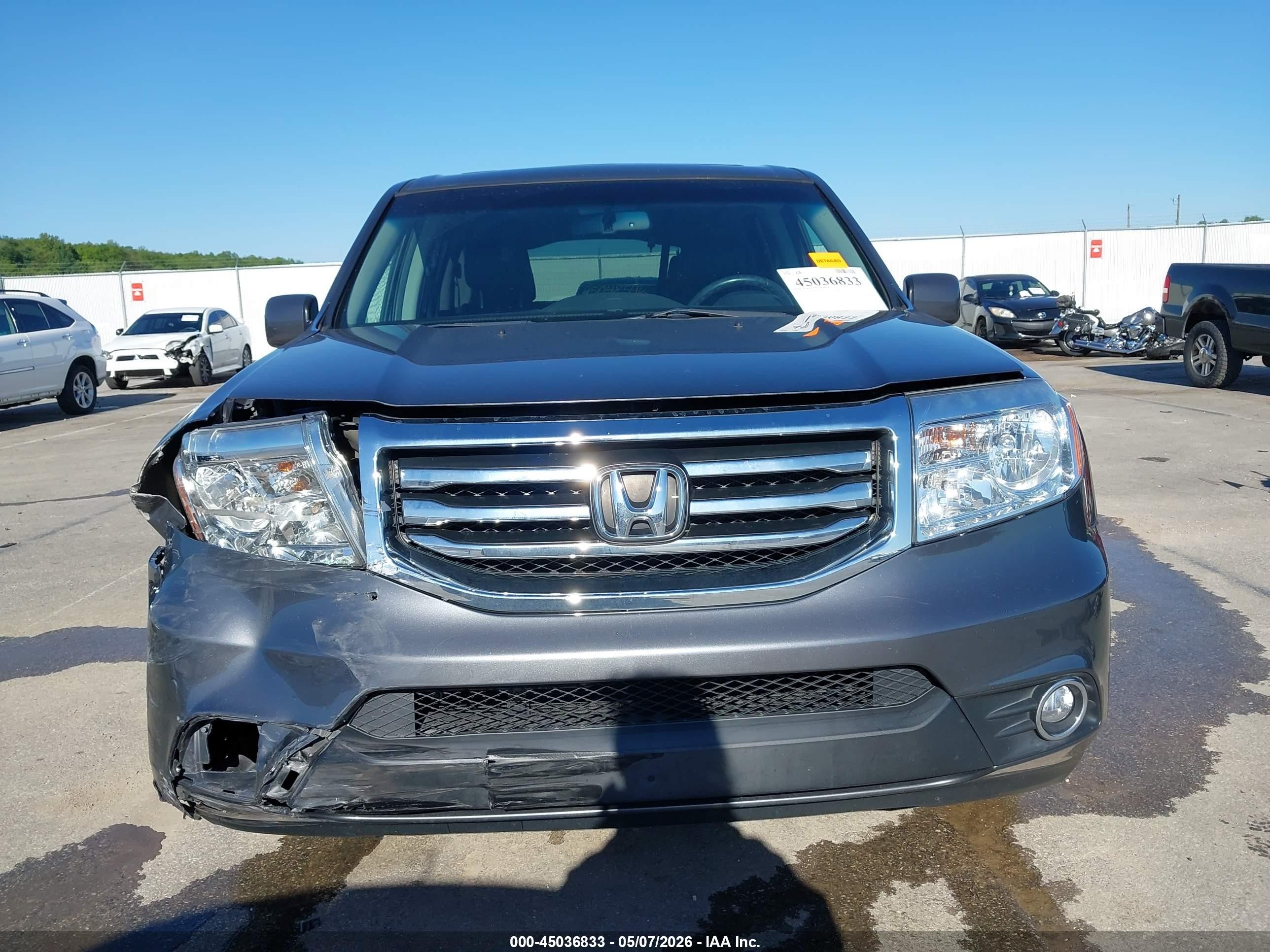 2012 Honda Pilot Ex-l Gray vin: 5FNYF4H65CB053591