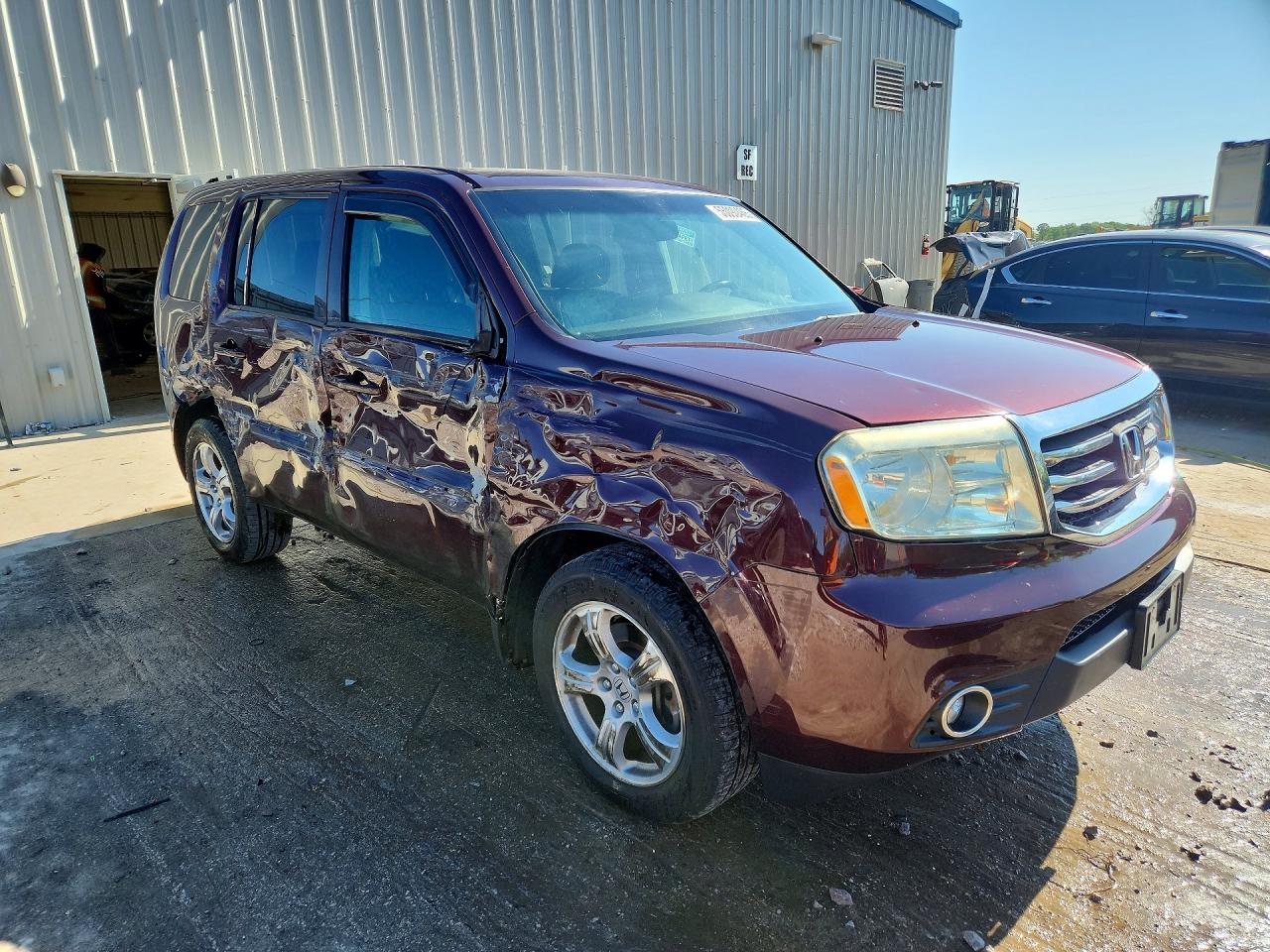 2012 Honda Pilot Exl Burgundy vin: 5FNYF4H65CB071380