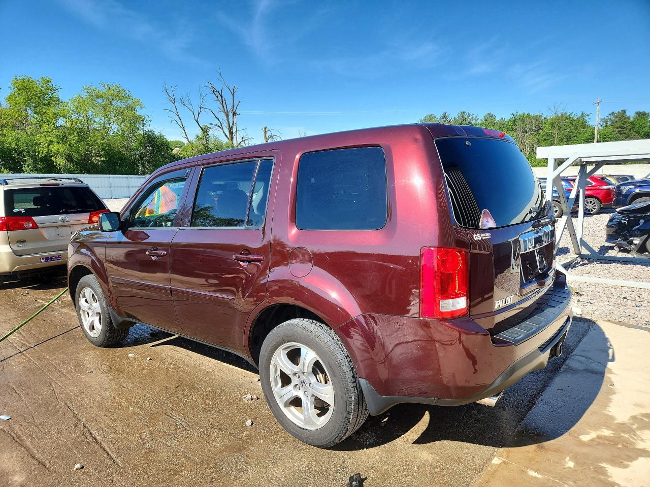 2012 Honda Pilot Exl Burgundy vin: 5FNYF4H65CB071380