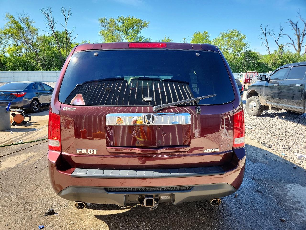 2012 Honda Pilot Exl Burgundy vin: 5FNYF4H65CB071380