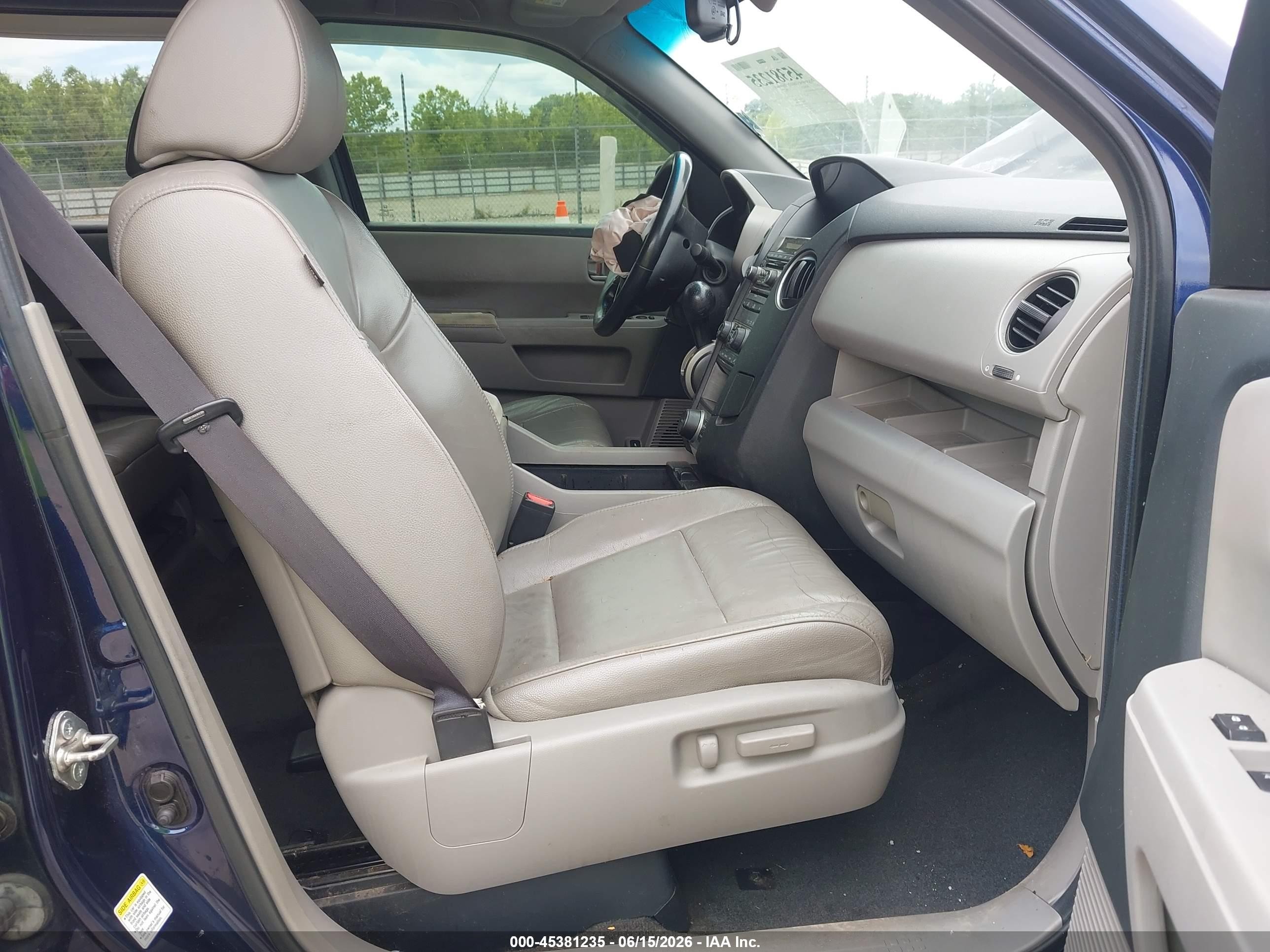 2013 Honda Pilot Ex-l Blue vin: 5FNYF4H65DB011987