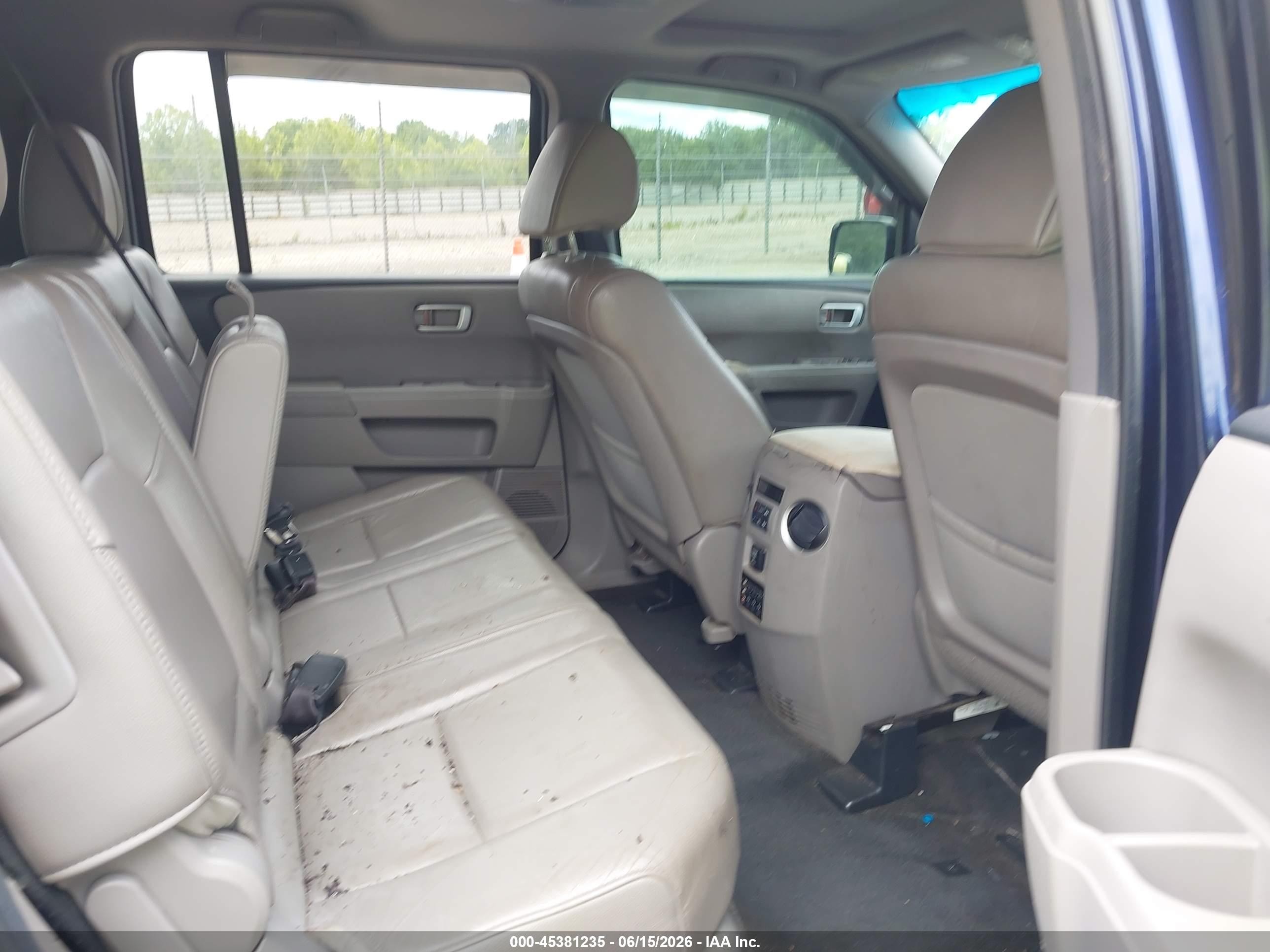 2013 Honda Pilot Ex-l Blue vin: 5FNYF4H65DB011987