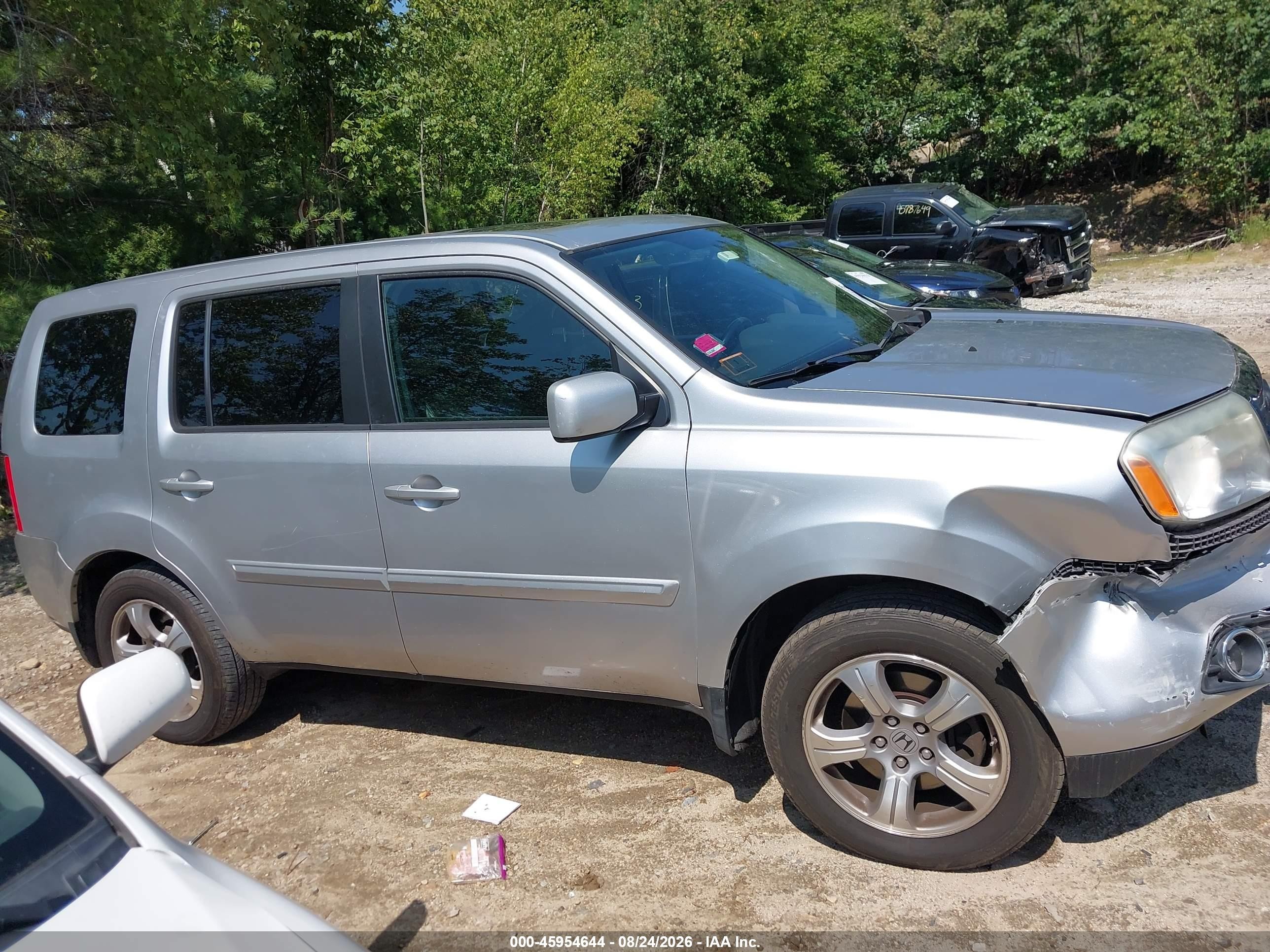 2013 Honda Pilot Ex-l Silver vin: 5FNYF4H65DB018776
