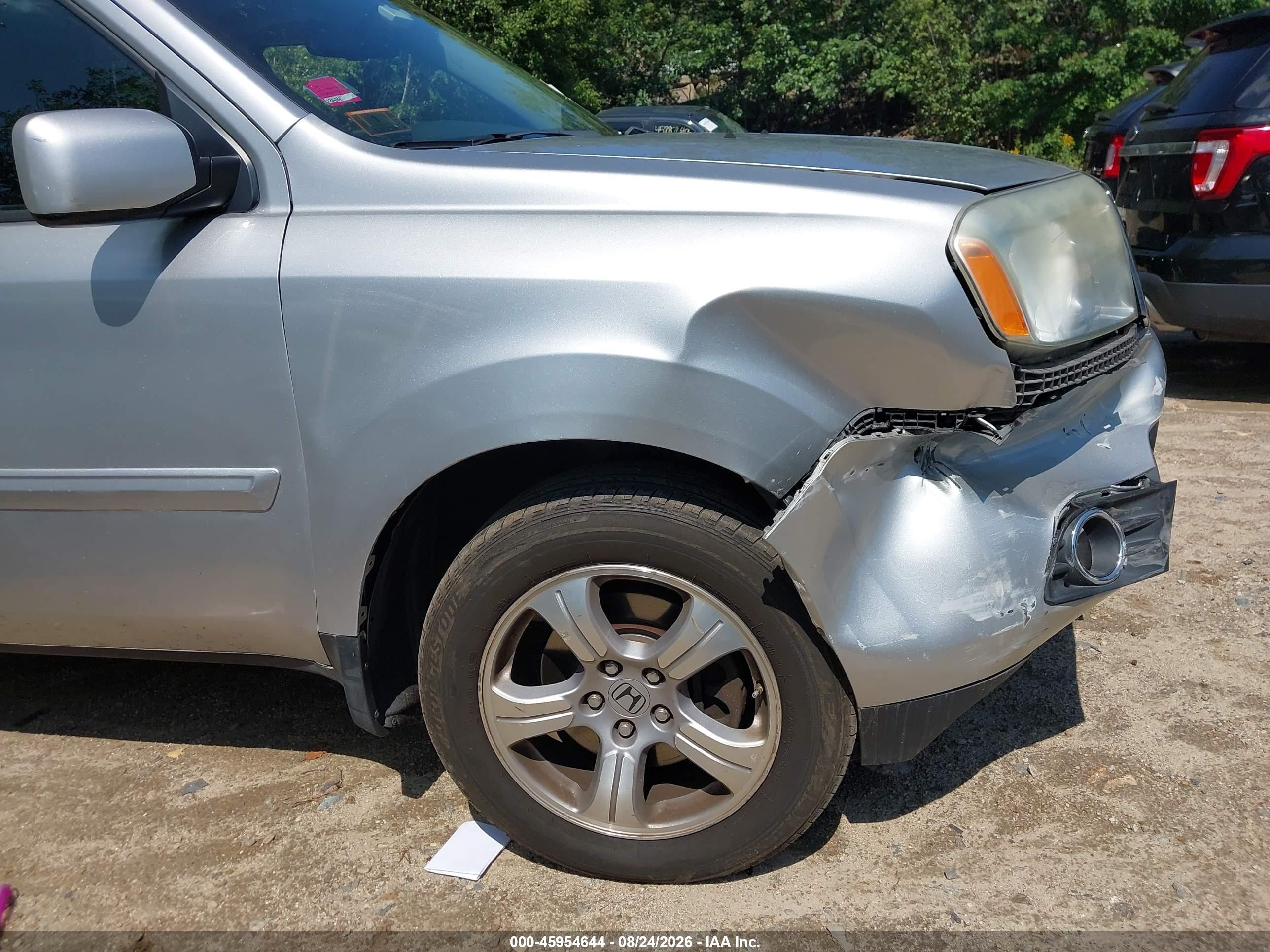 2013 Honda Pilot Ex-l Silver vin: 5FNYF4H65DB018776