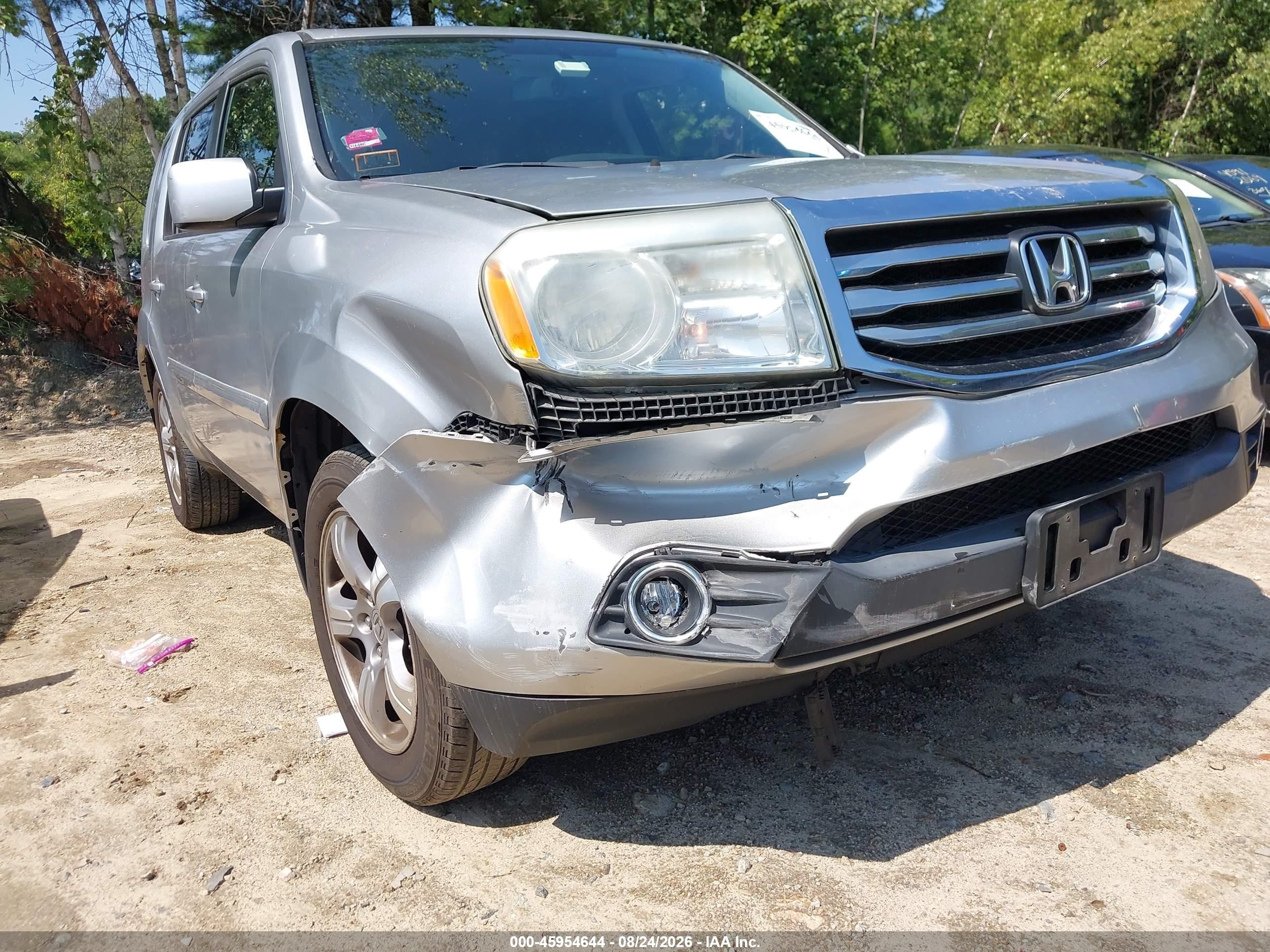 2013 Honda Pilot Ex-l Silver vin: 5FNYF4H65DB018776