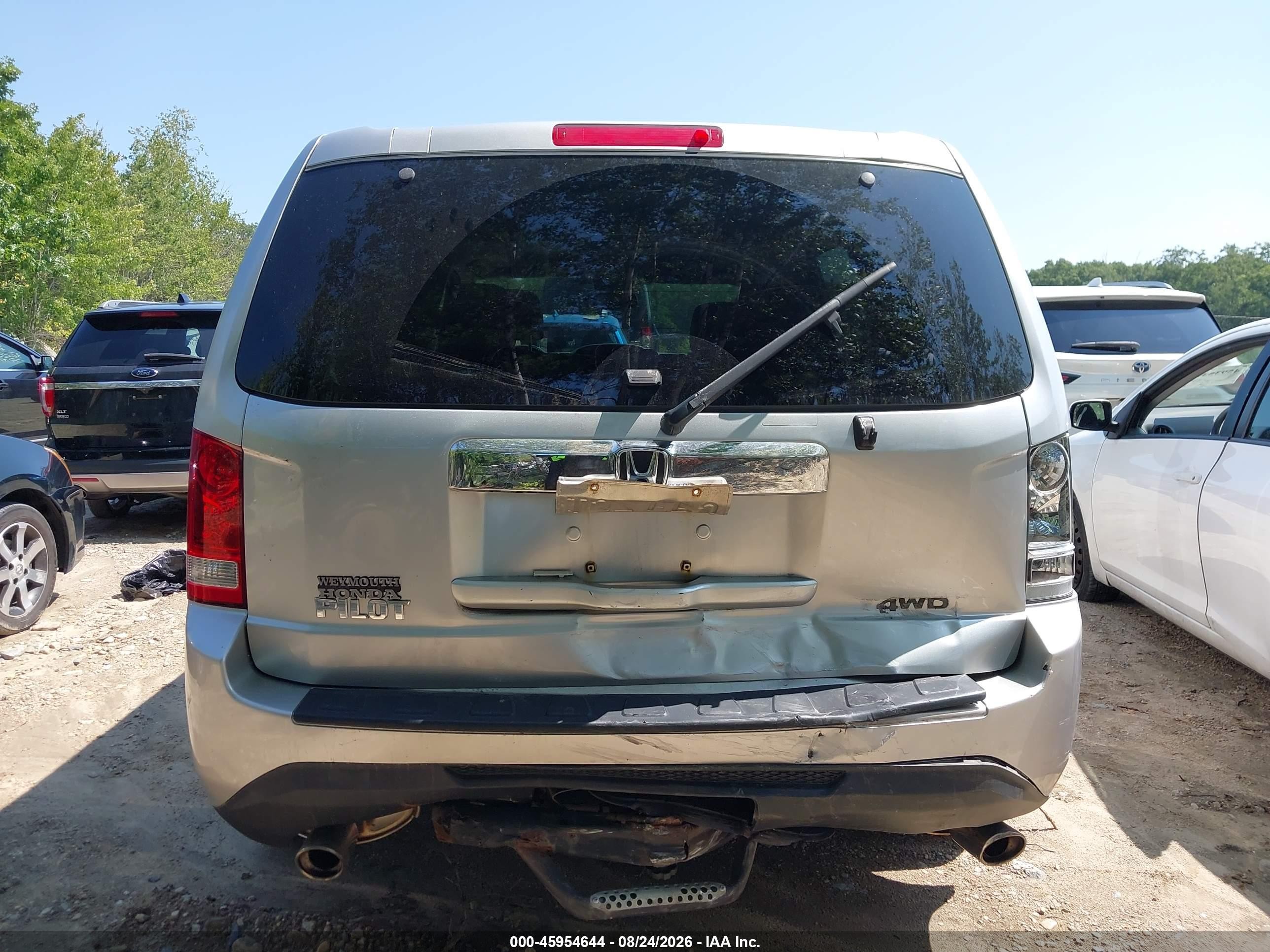 2013 Honda Pilot Ex-l Silver vin: 5FNYF4H65DB018776
