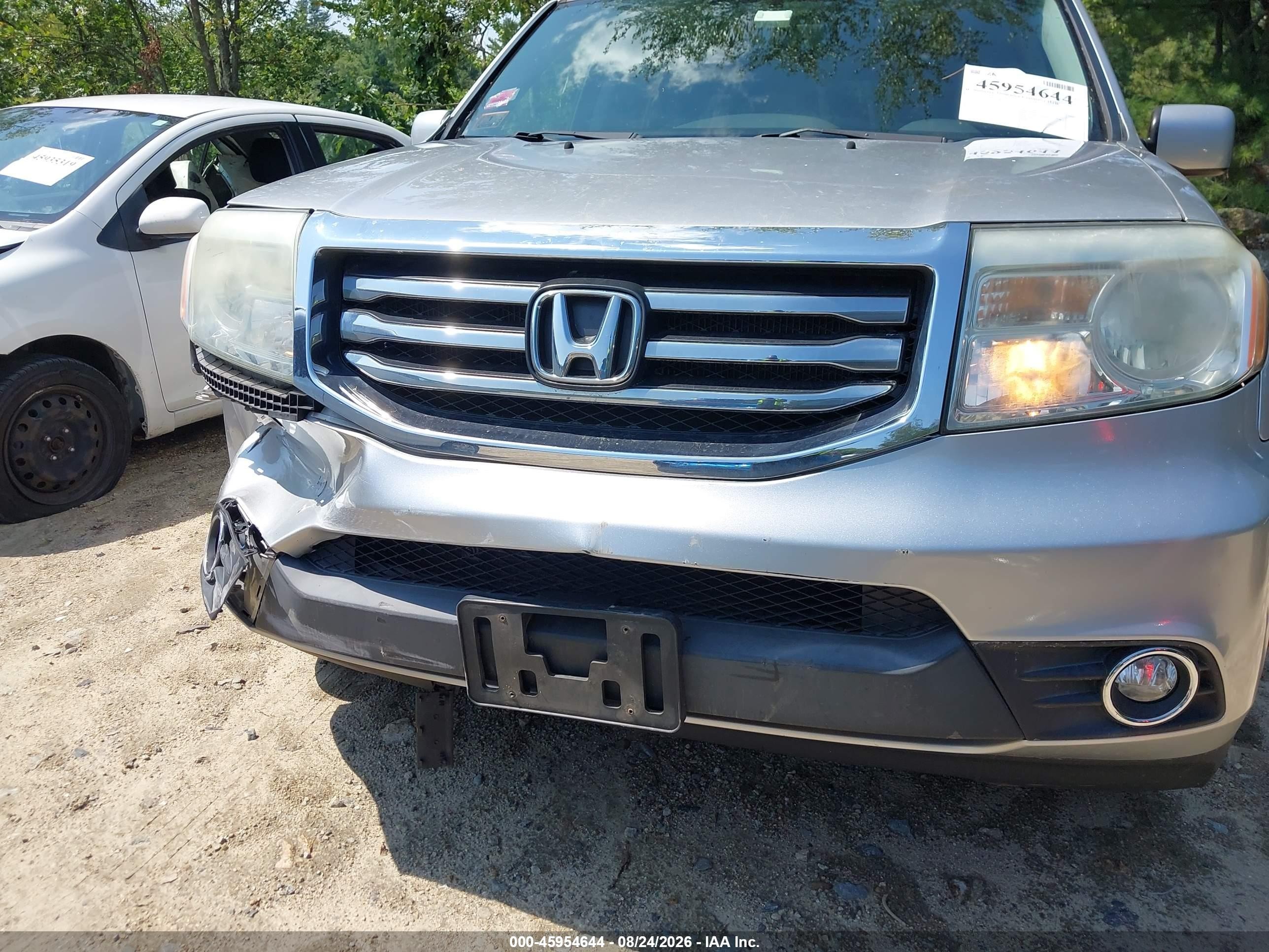 2013 Honda Pilot Ex-l Silver vin: 5FNYF4H65DB018776