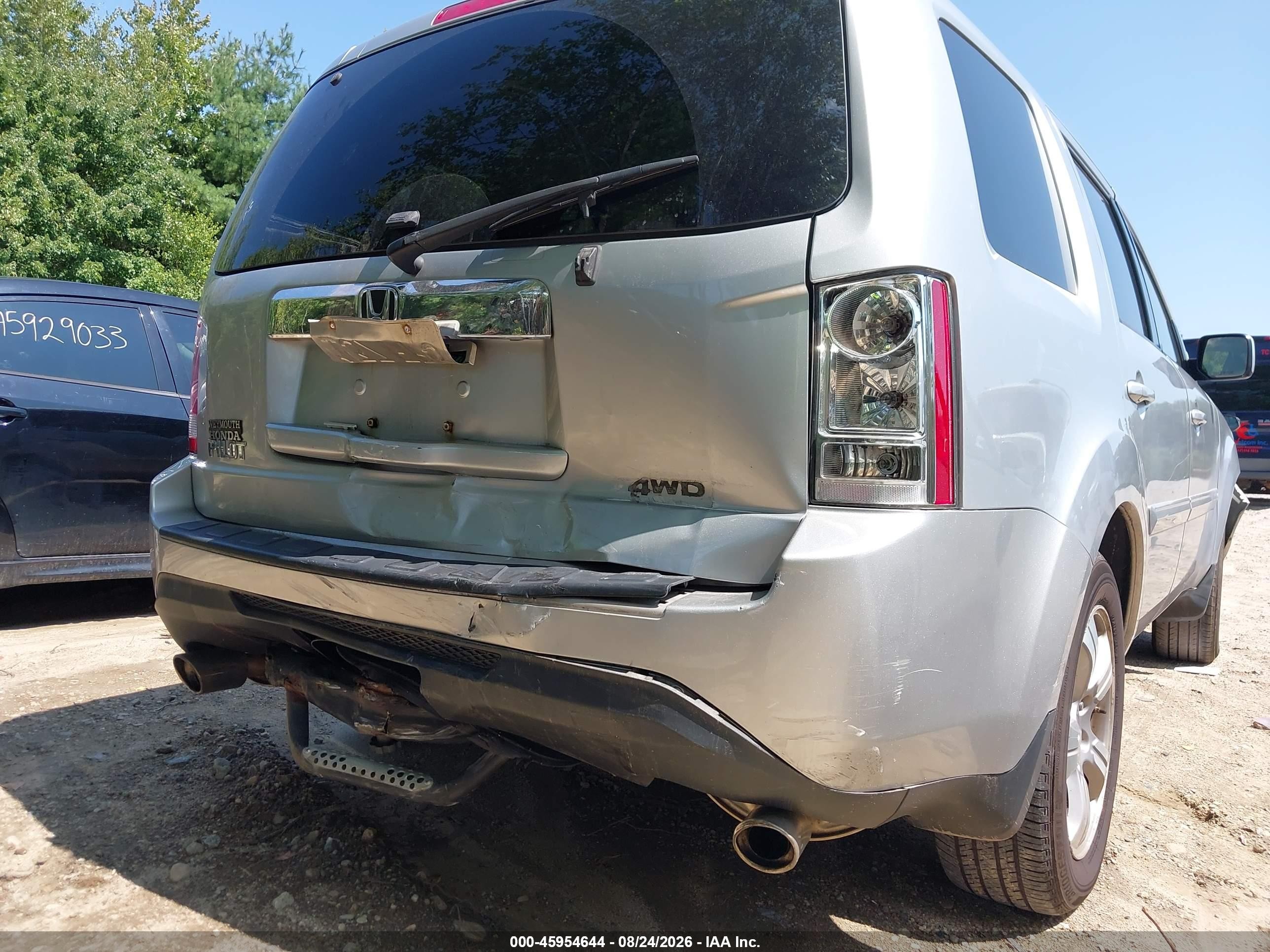 2013 Honda Pilot Ex-l Silver vin: 5FNYF4H65DB018776