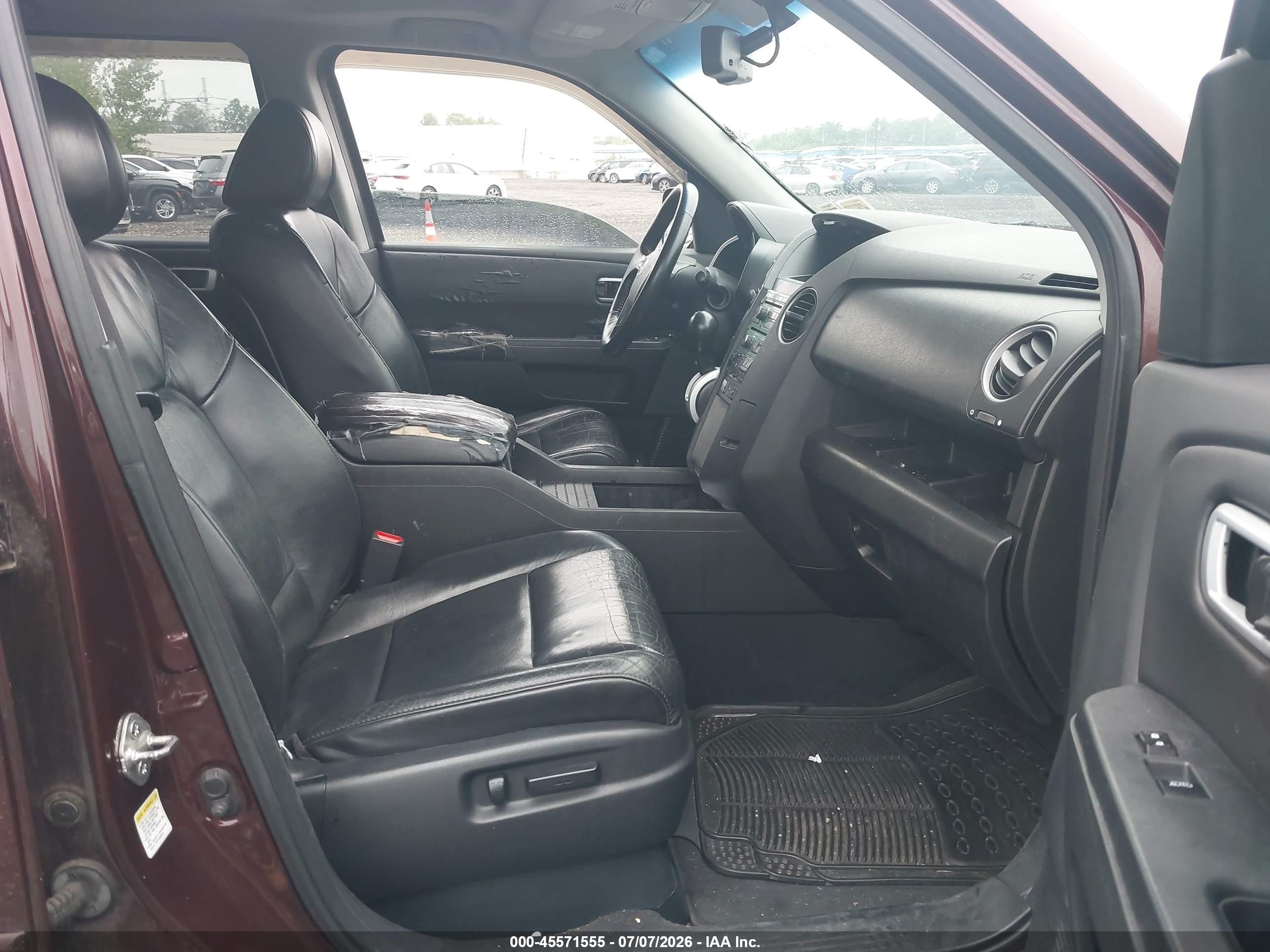 2010 Honda Pilot Ex-l Burgundy vin: 5FNYF4H66AB013825