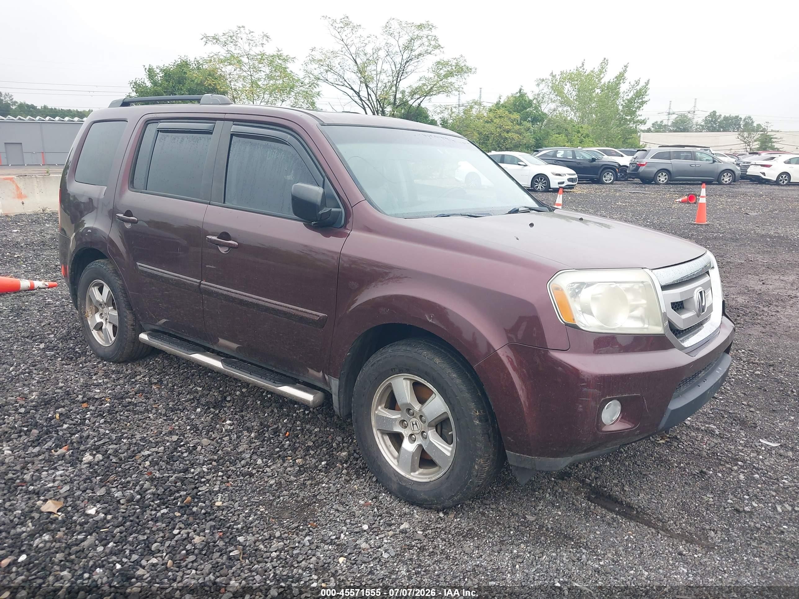 2010 Honda Pilot Ex-l Бордовый vin: 5FNYF4H66AB013825