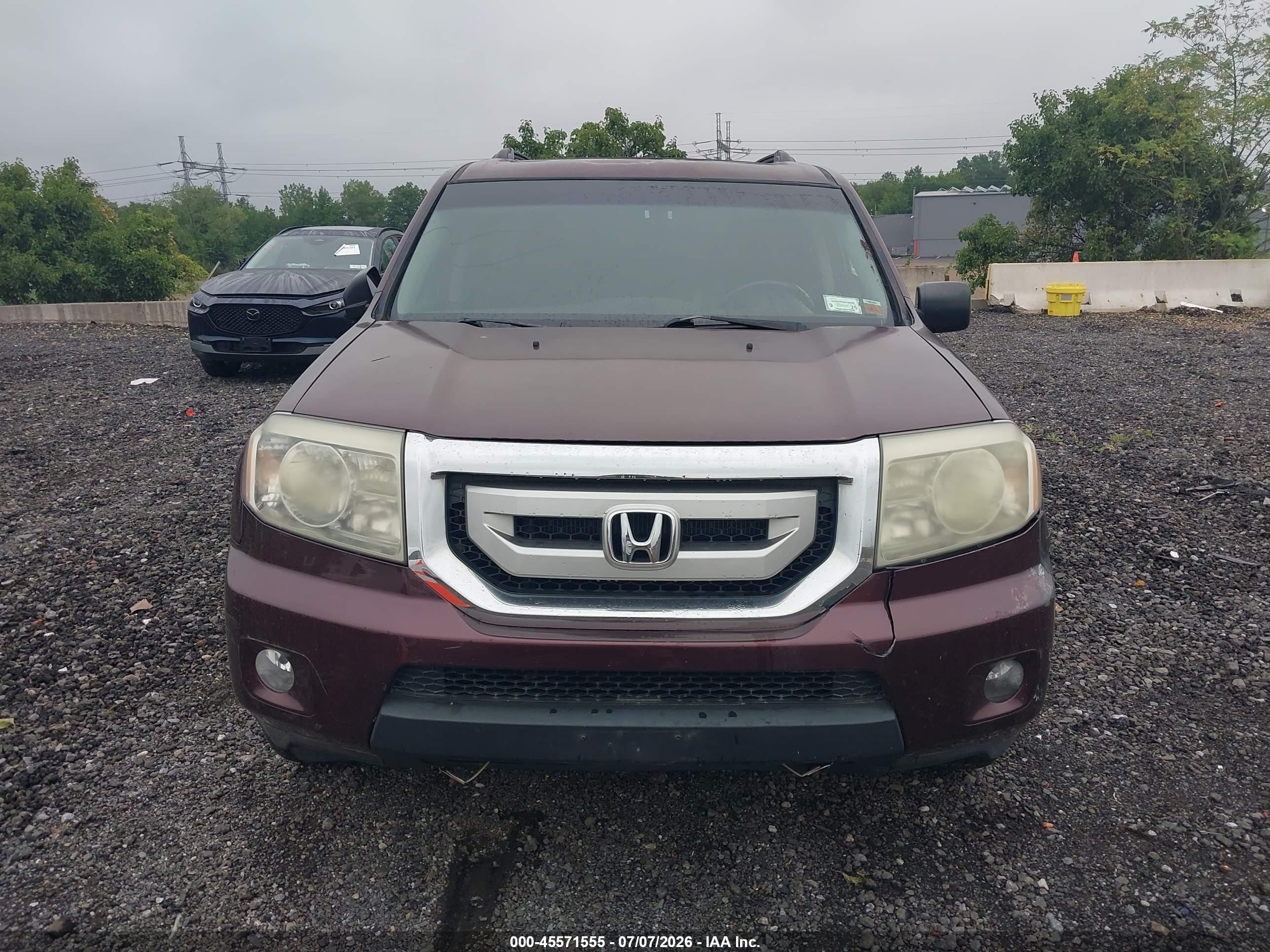 2010 Honda Pilot Ex-l Burgundy vin: 5FNYF4H66AB013825