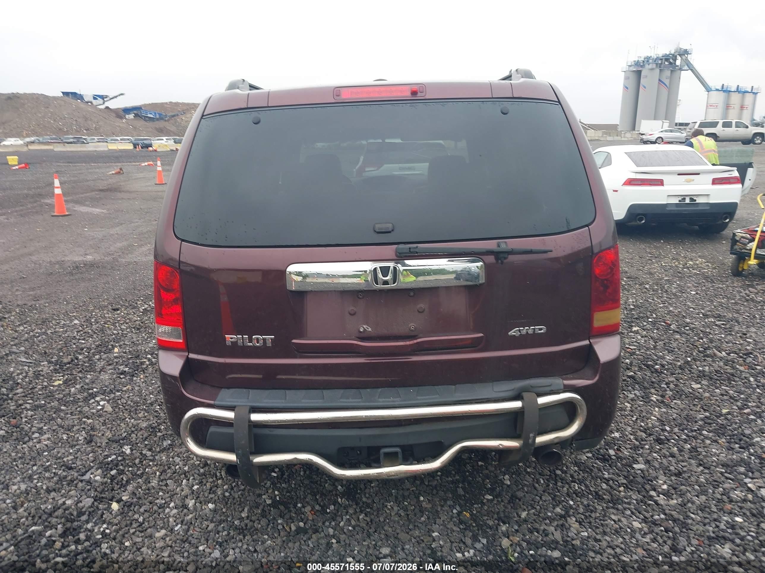 2010 Honda Pilot Ex-l Burgundy vin: 5FNYF4H66AB013825