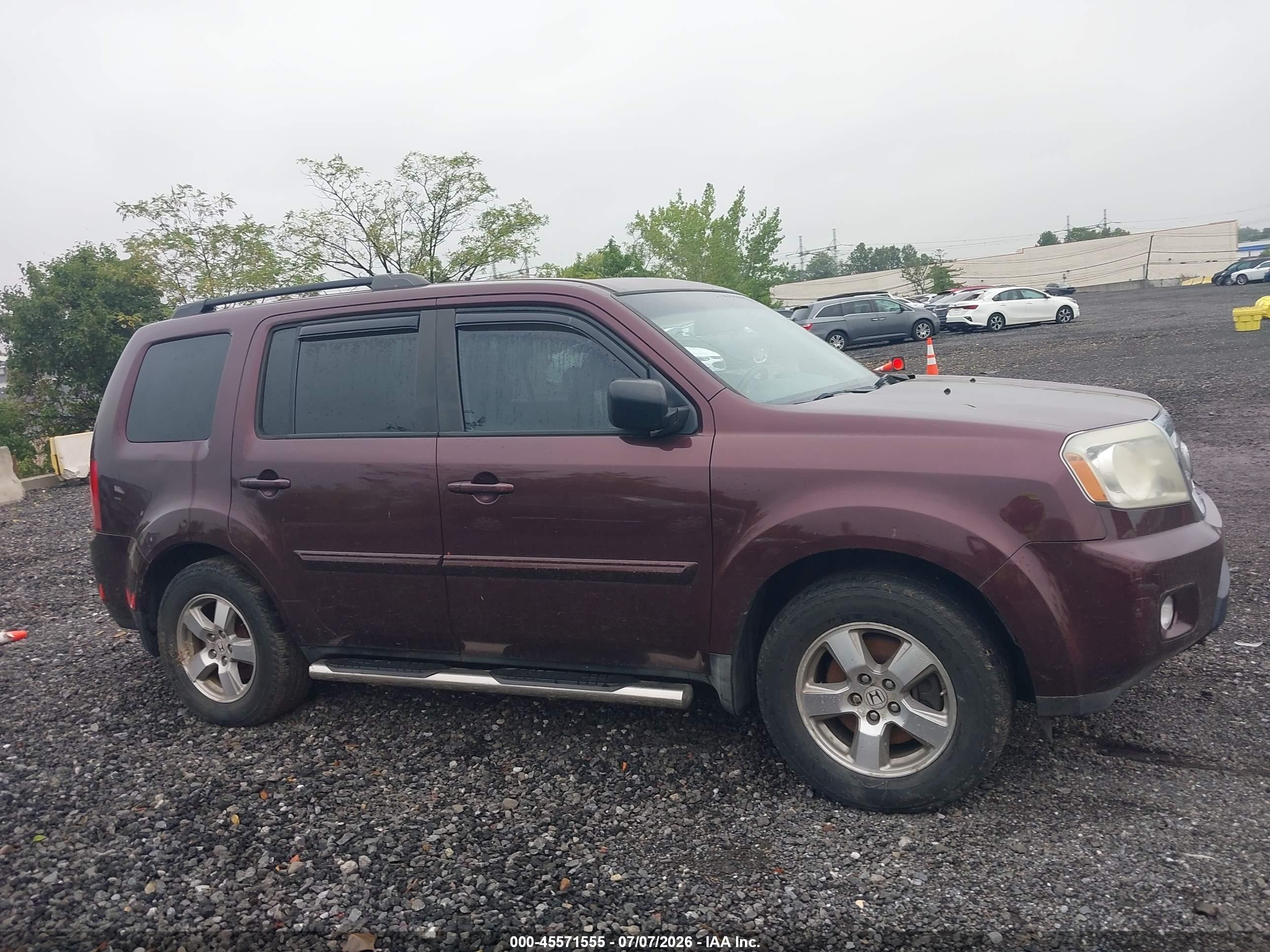 2010 Honda Pilot Ex-l Burgundy vin: 5FNYF4H66AB013825