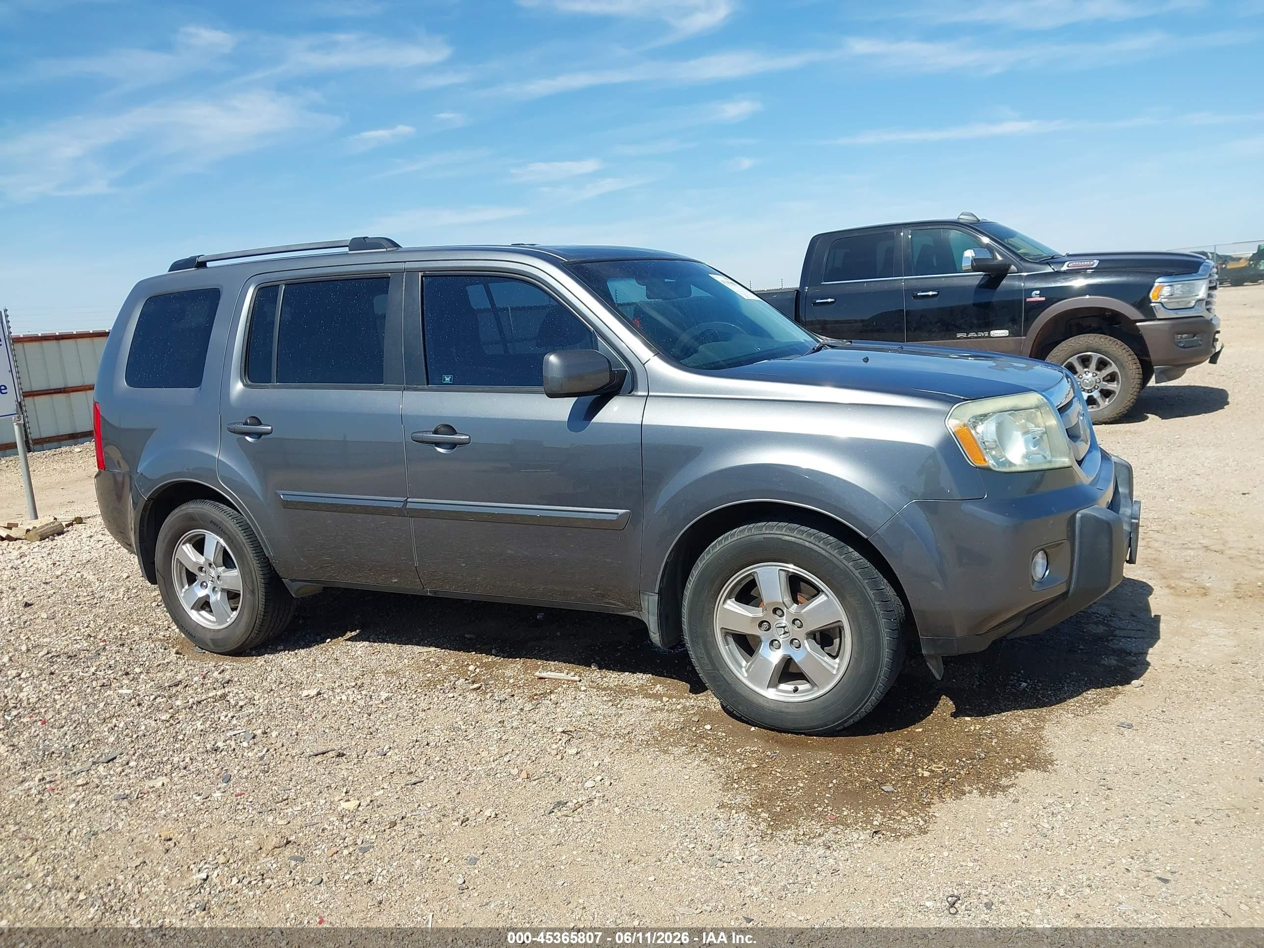 2010 Honda Pilot Ex-l Gray vin: 5FNYF4H66AB024033