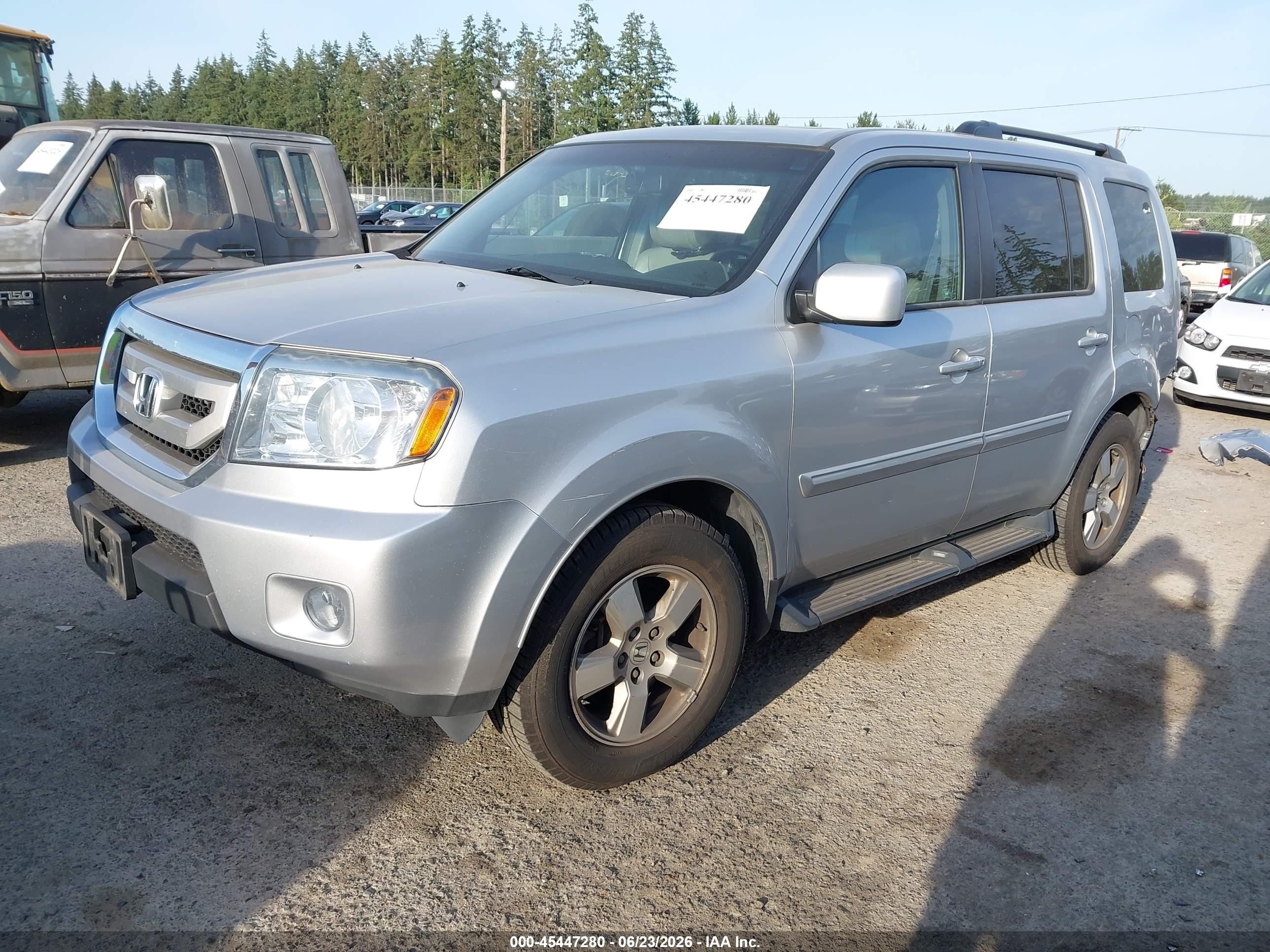 2010 Honda Pilot Ex-l Silver vin: 5FNYF4H66AB036165