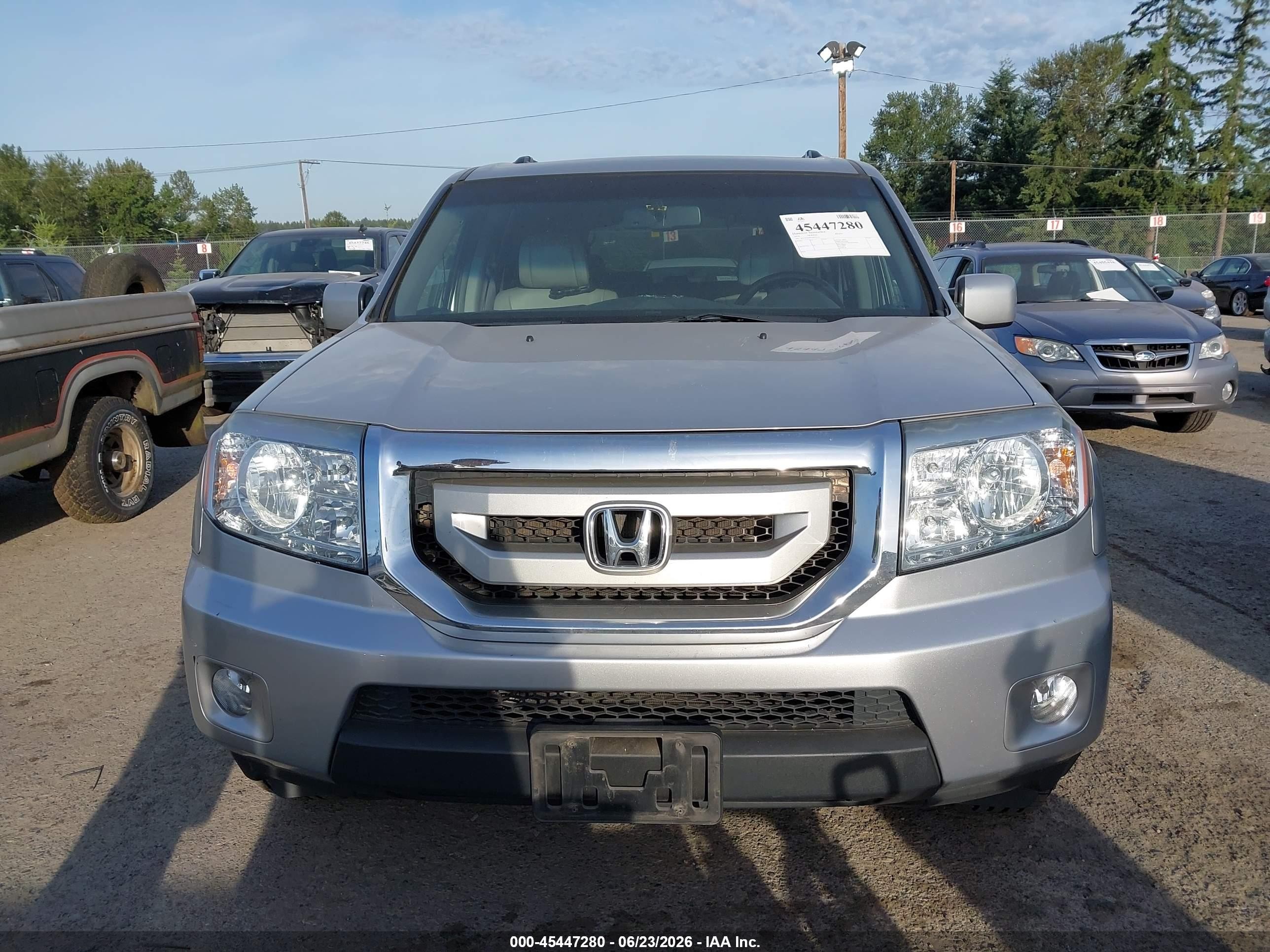 2010 Honda Pilot Ex-l Silver vin: 5FNYF4H66AB036165