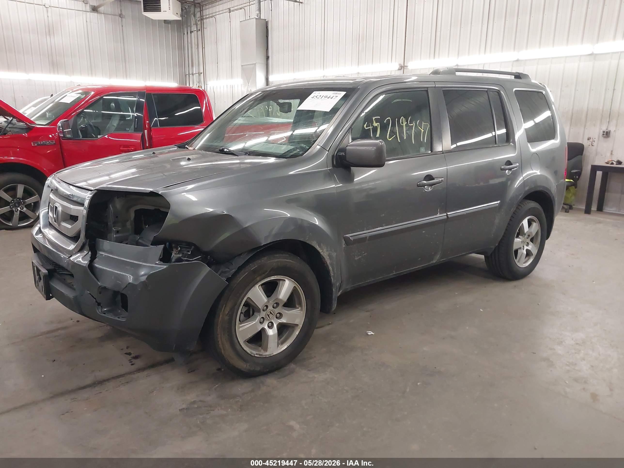 2010 Honda Pilot Ex-l Gray vin: 5FNYF4H66AB037770