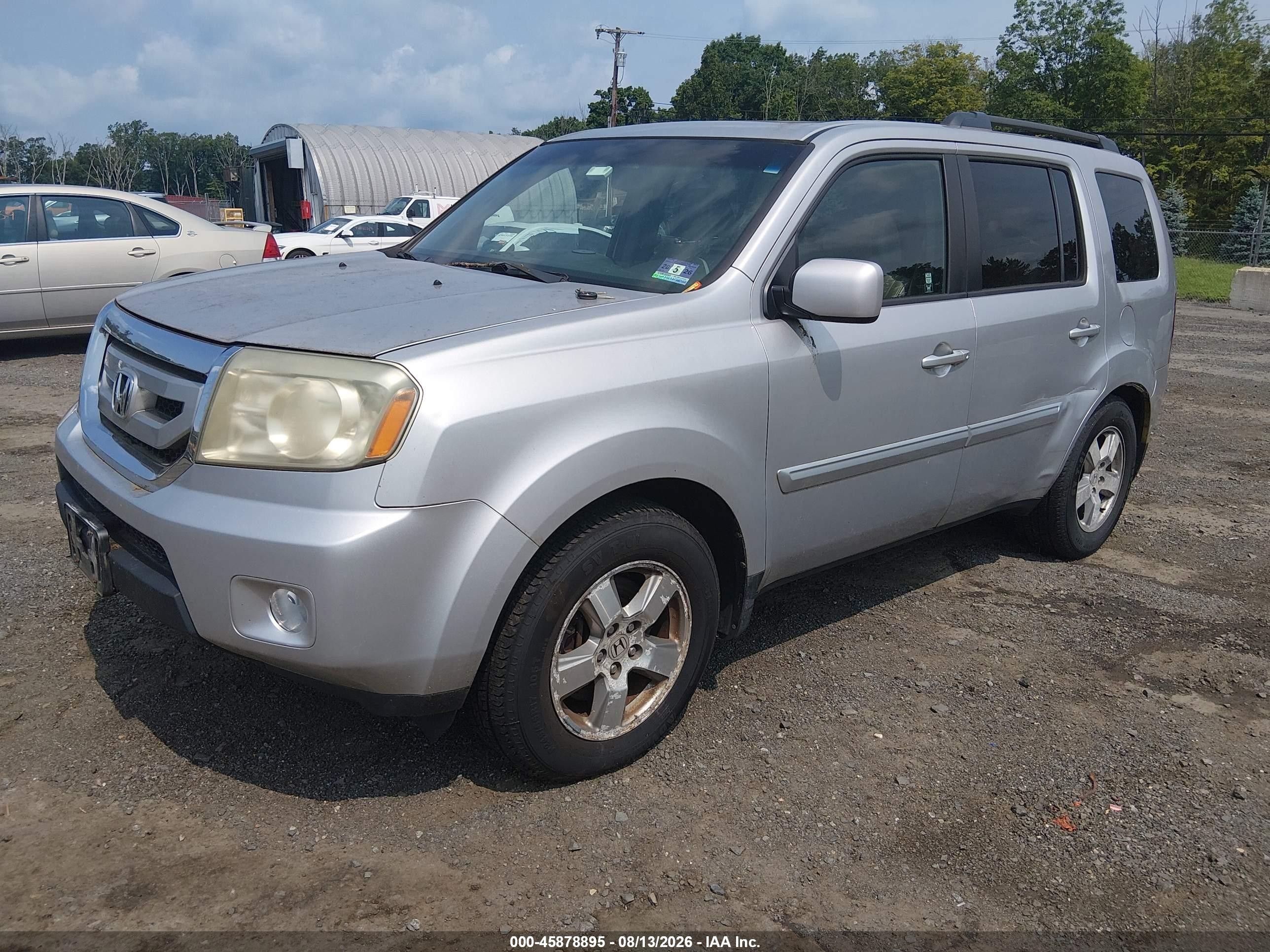 2011 Honda Pilot Ex-l Silver vin: 5FNYF4H66BB039004