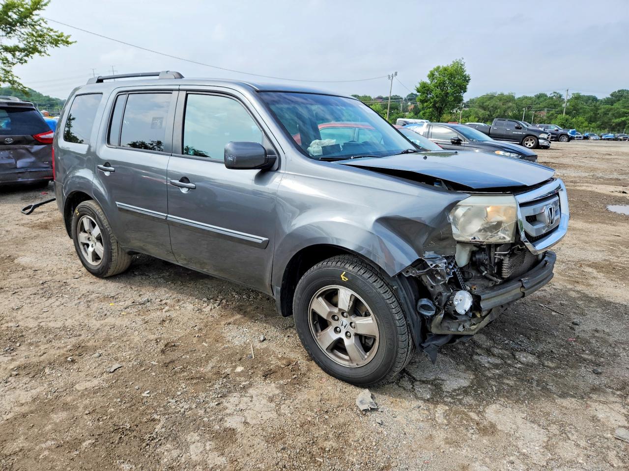 2011 Honda Pilot Exl Gray vin: 5FNYF4H66BB077199
