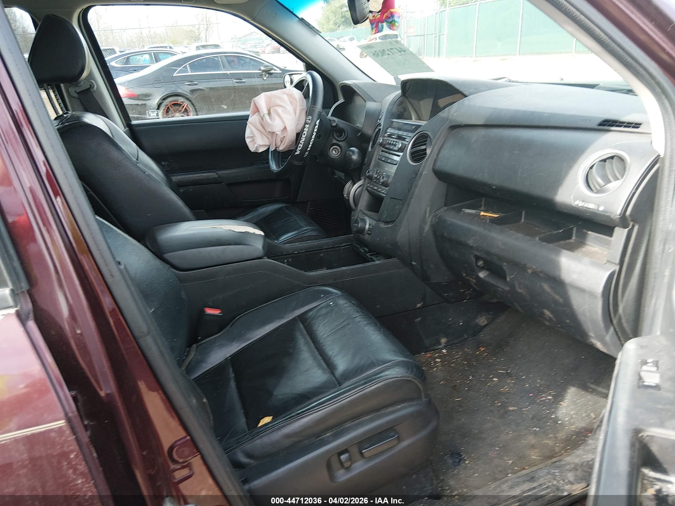 2012 Honda Pilot Ex-l Темно-бордовый vin: 5FNYF4H66CB045838