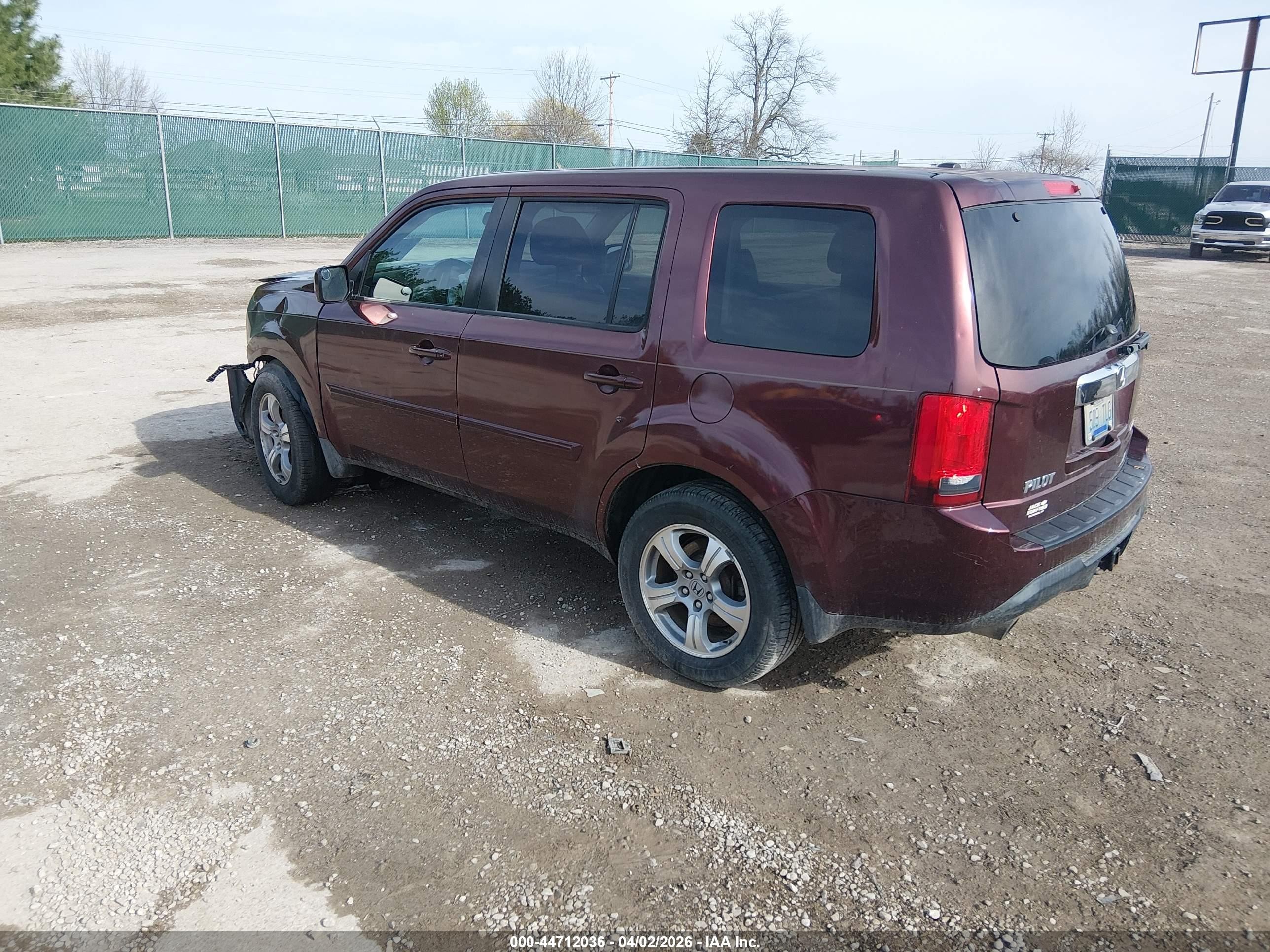 2012 Honda Pilot Ex-l Темно-бордовый vin: 5FNYF4H66CB045838