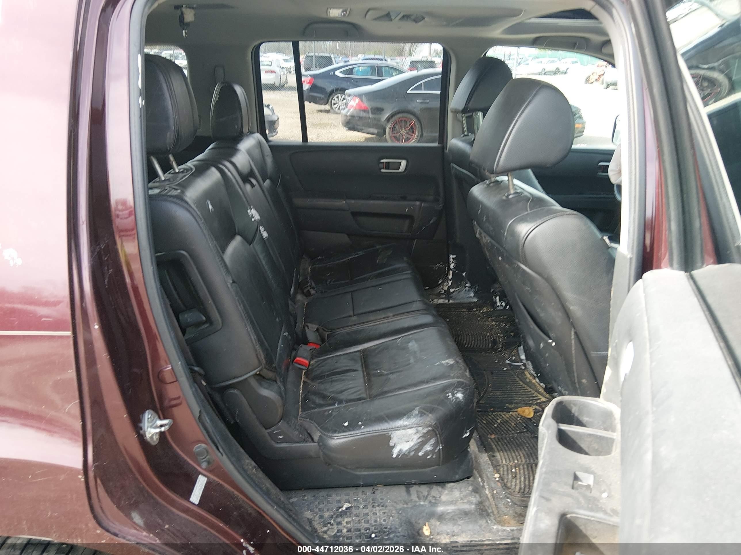 2012 Honda Pilot Ex-l Темно-бордовый vin: 5FNYF4H66CB045838