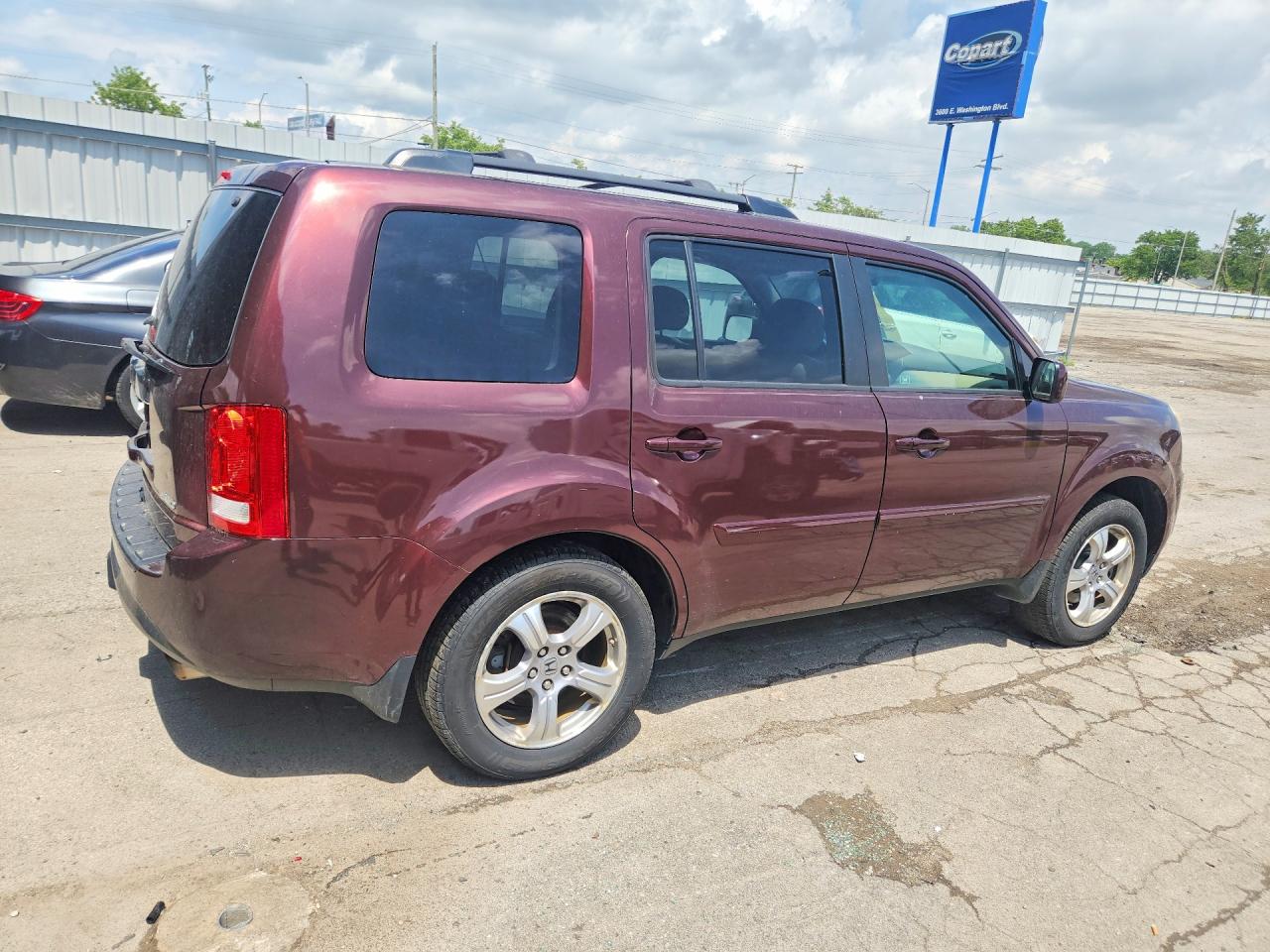 2012 Honda Pilot Exl Burgundy vin: 5FNYF4H66CB074434