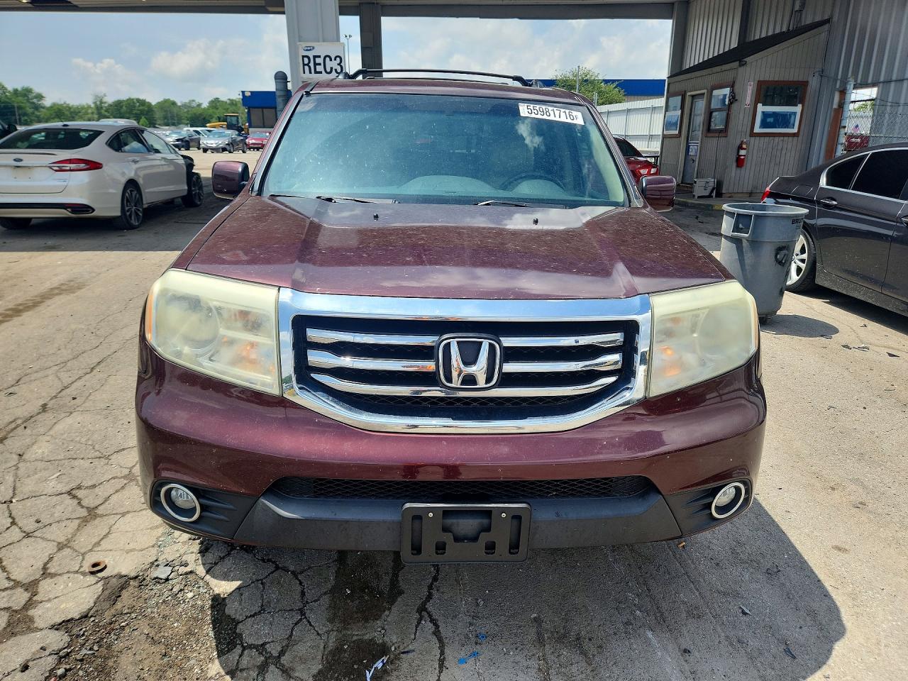 2012 Honda Pilot Exl Burgundy vin: 5FNYF4H66CB074434