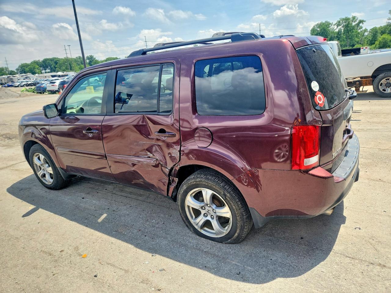 2012 Honda Pilot Exl Burgundy vin: 5FNYF4H66CB074434