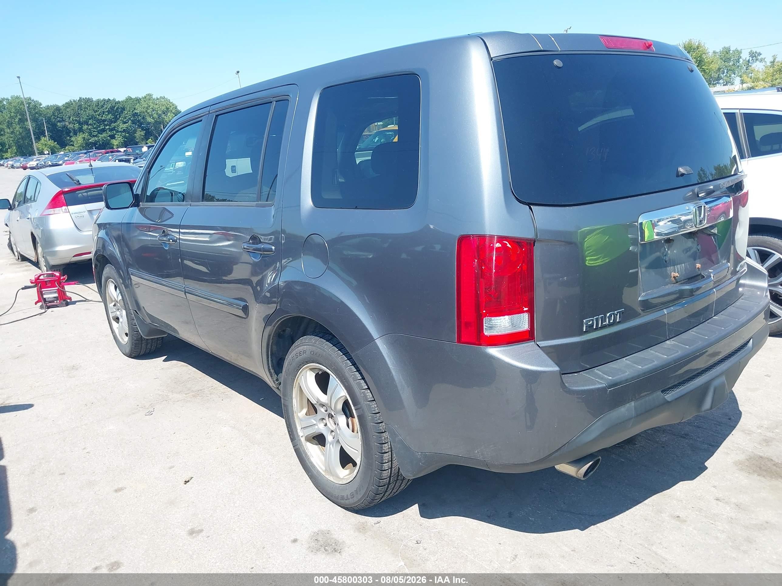 2013 Honda Pilot Ex-l Gray vin: 5FNYF4H66DB009553