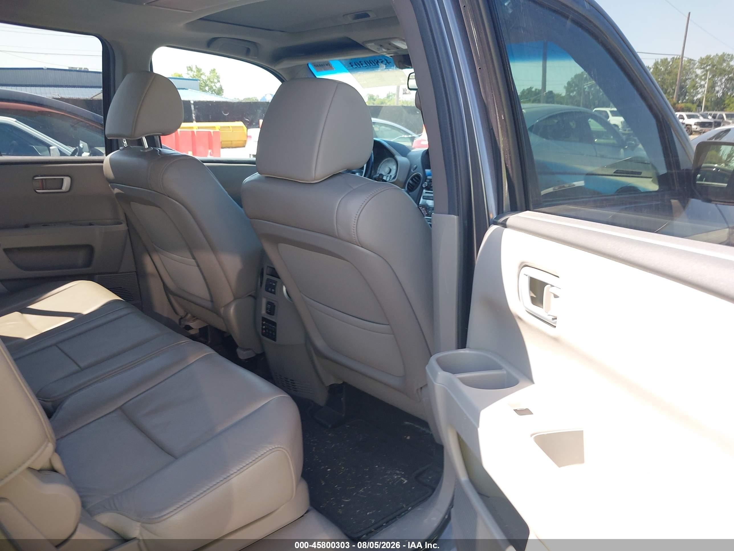 2013 Honda Pilot Ex-l Gray vin: 5FNYF4H66DB009553
