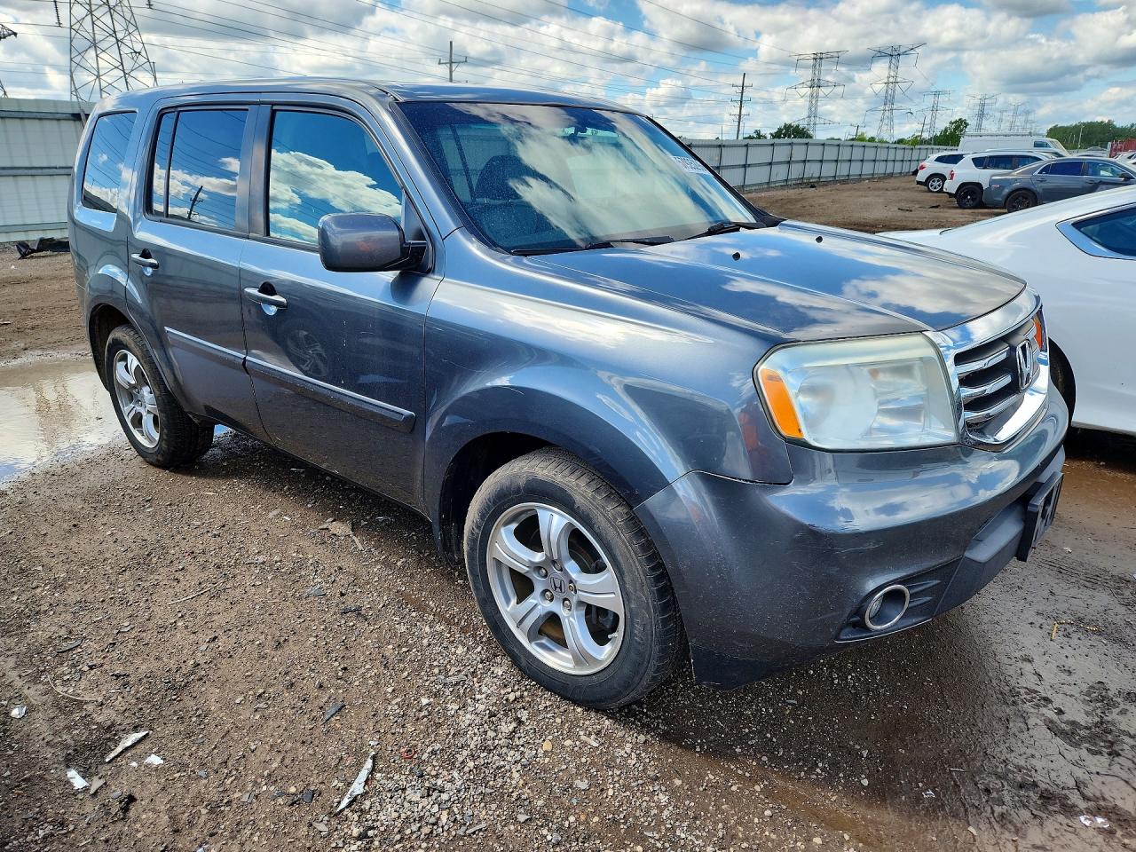 2013 Honda Pilot Exl Серый vin: 5FNYF4H66DB055349