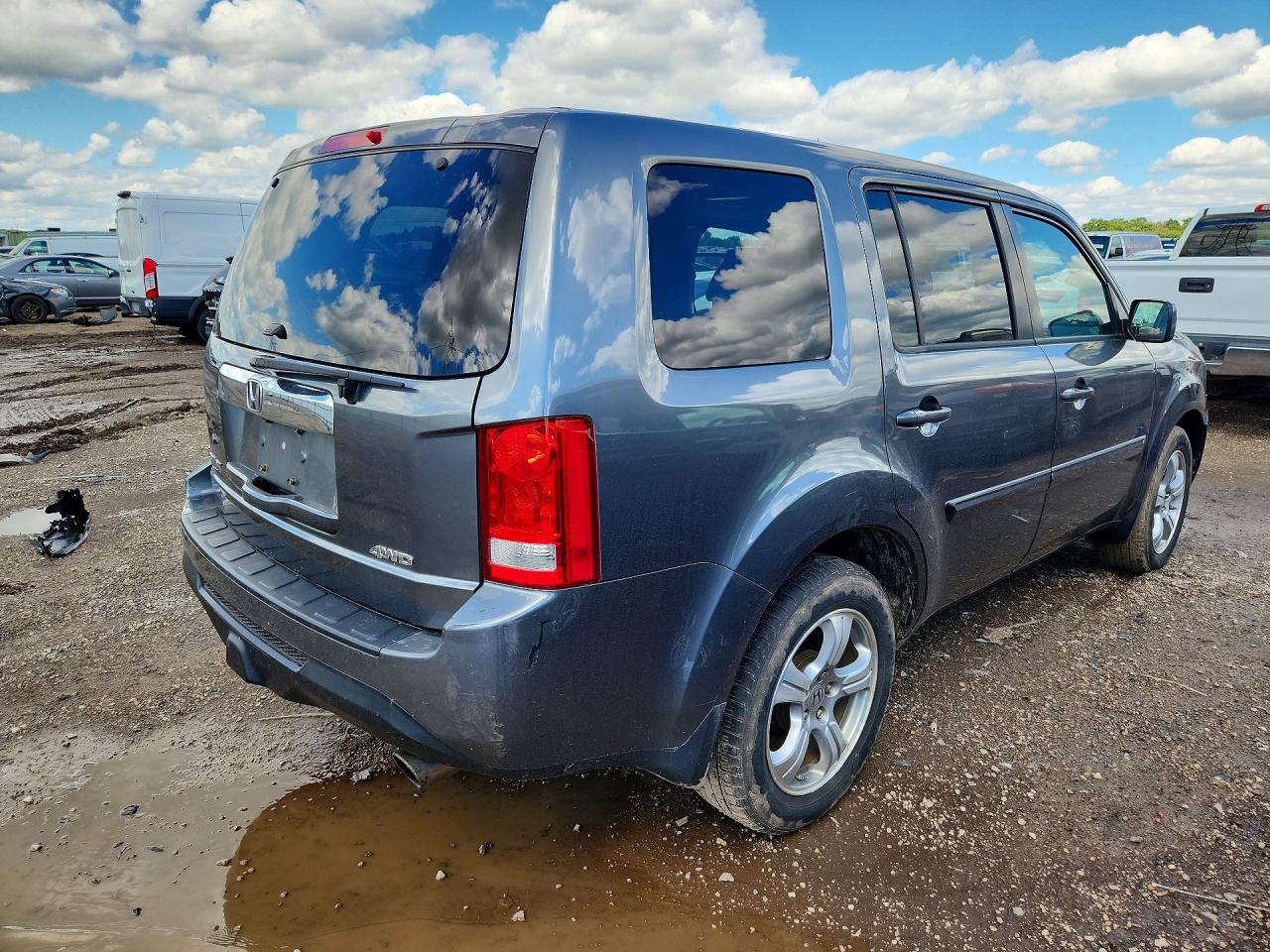 2013 Honda Pilot Exl Серый vin: 5FNYF4H66DB055349