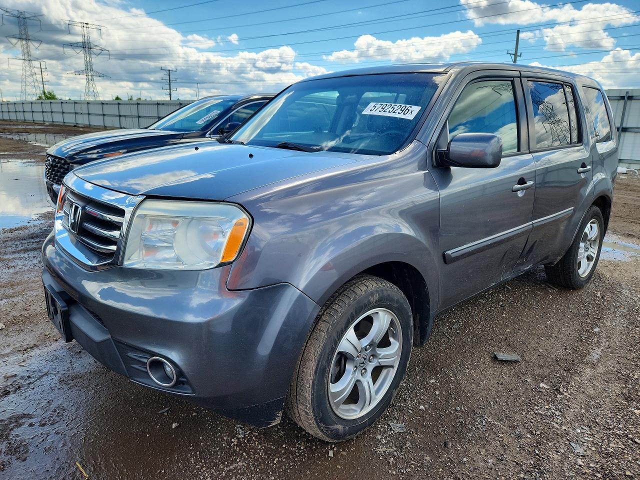 2013 Honda Pilot Exl Серый vin: 5FNYF4H66DB055349