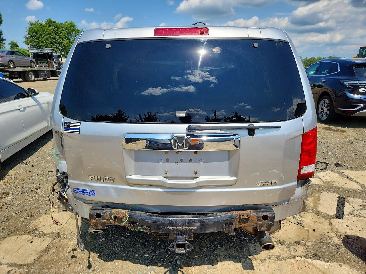 2014 Honda Pilot Exl Silver vin: 5FNYF4H66EB046104