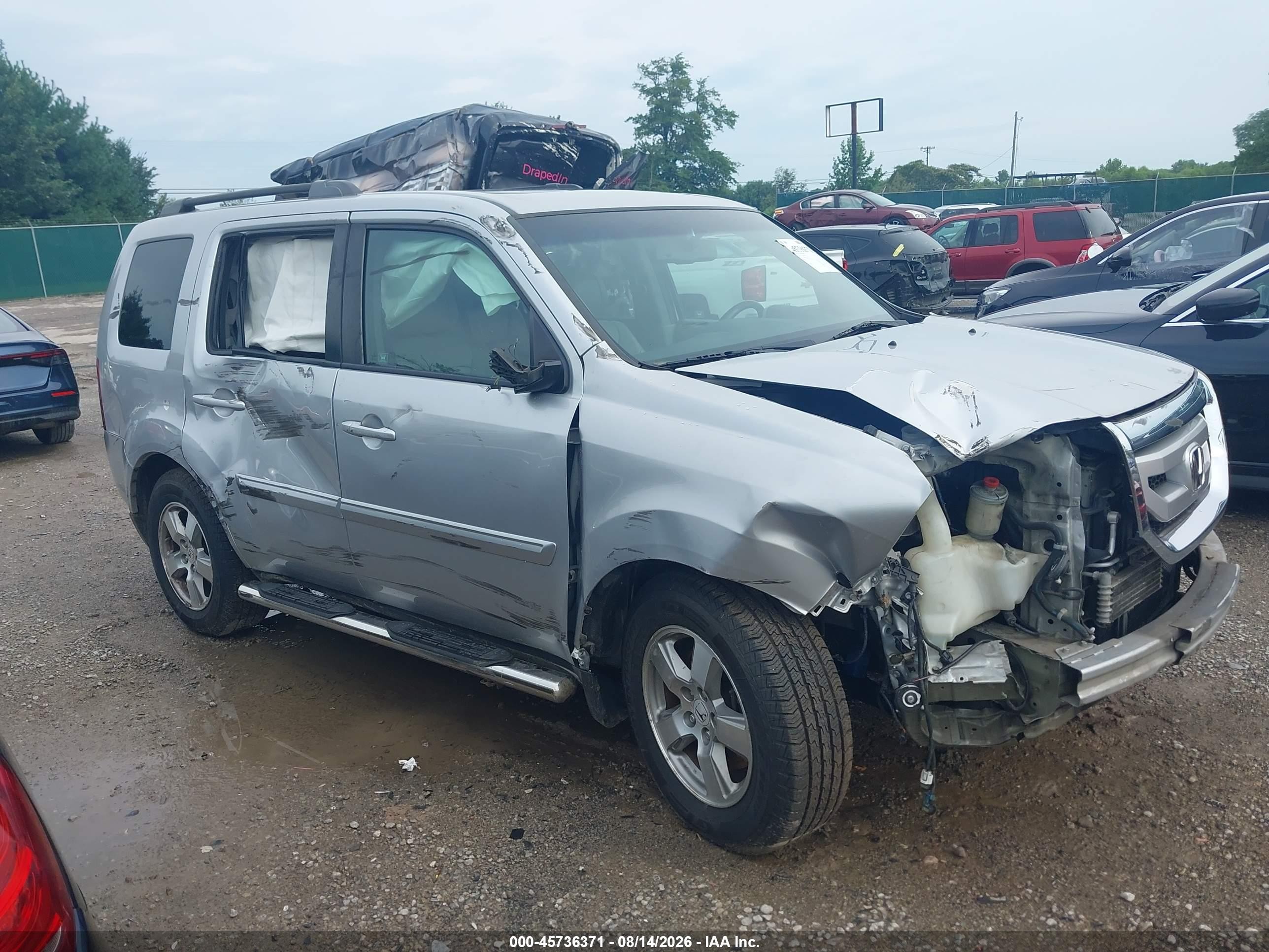 2011 Honda Pilot Ex-l Silver vin: 5FNYF4H67BB020123