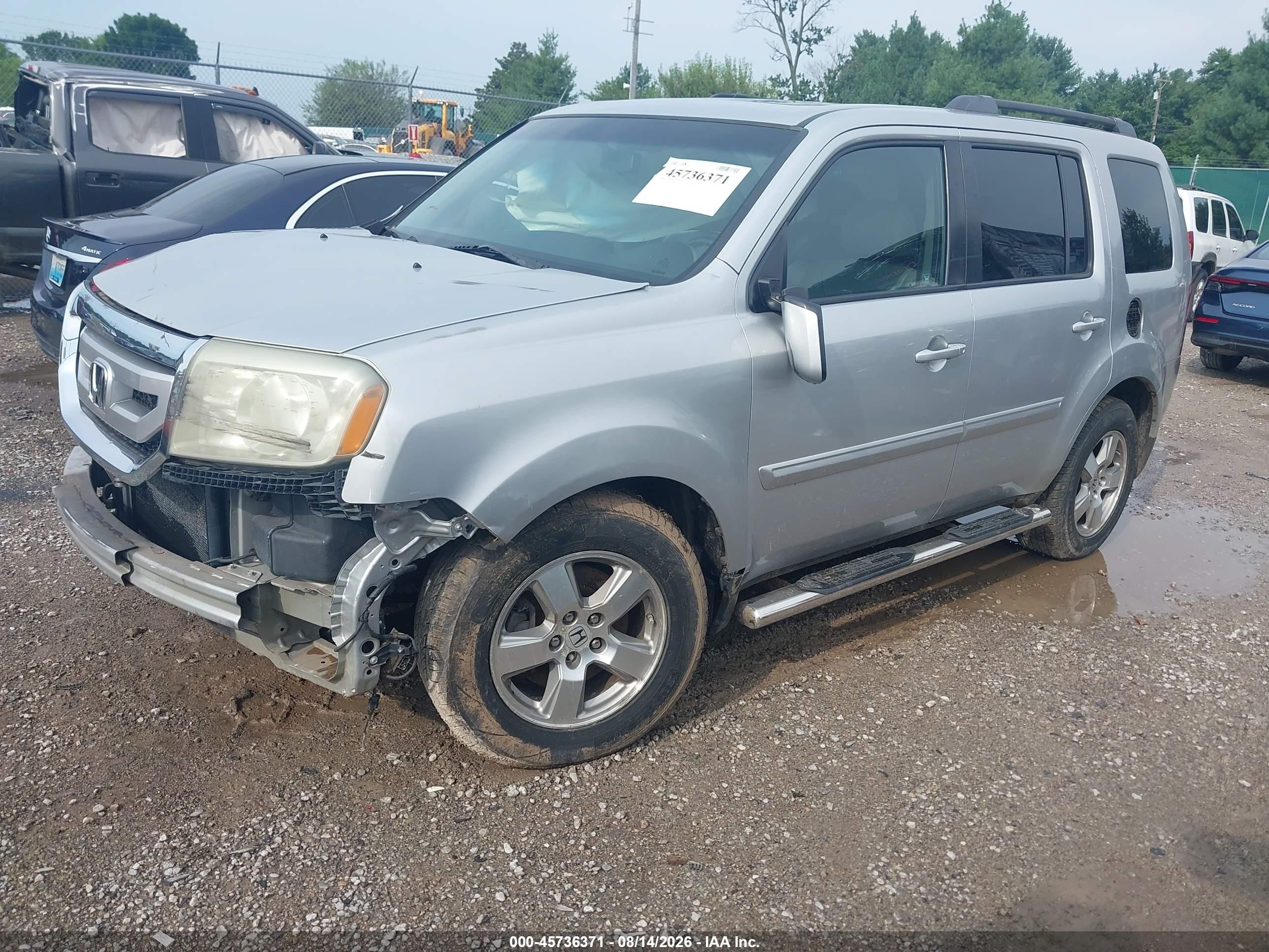 2011 Honda Pilot Ex-l Silver vin: 5FNYF4H67BB020123
