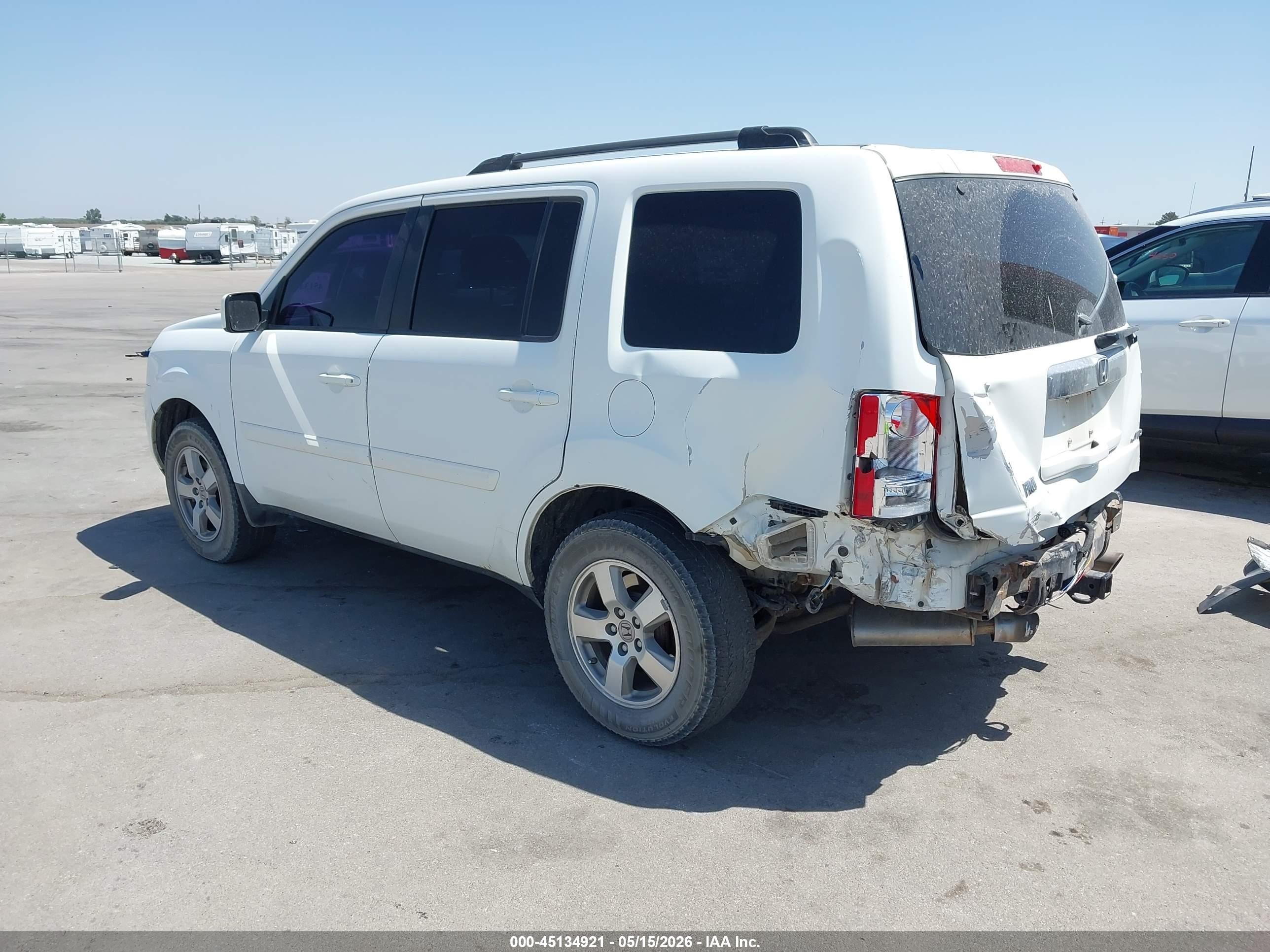 2011 Honda Pilot Ex-l Белый vin: 5FNYF4H67BB084758