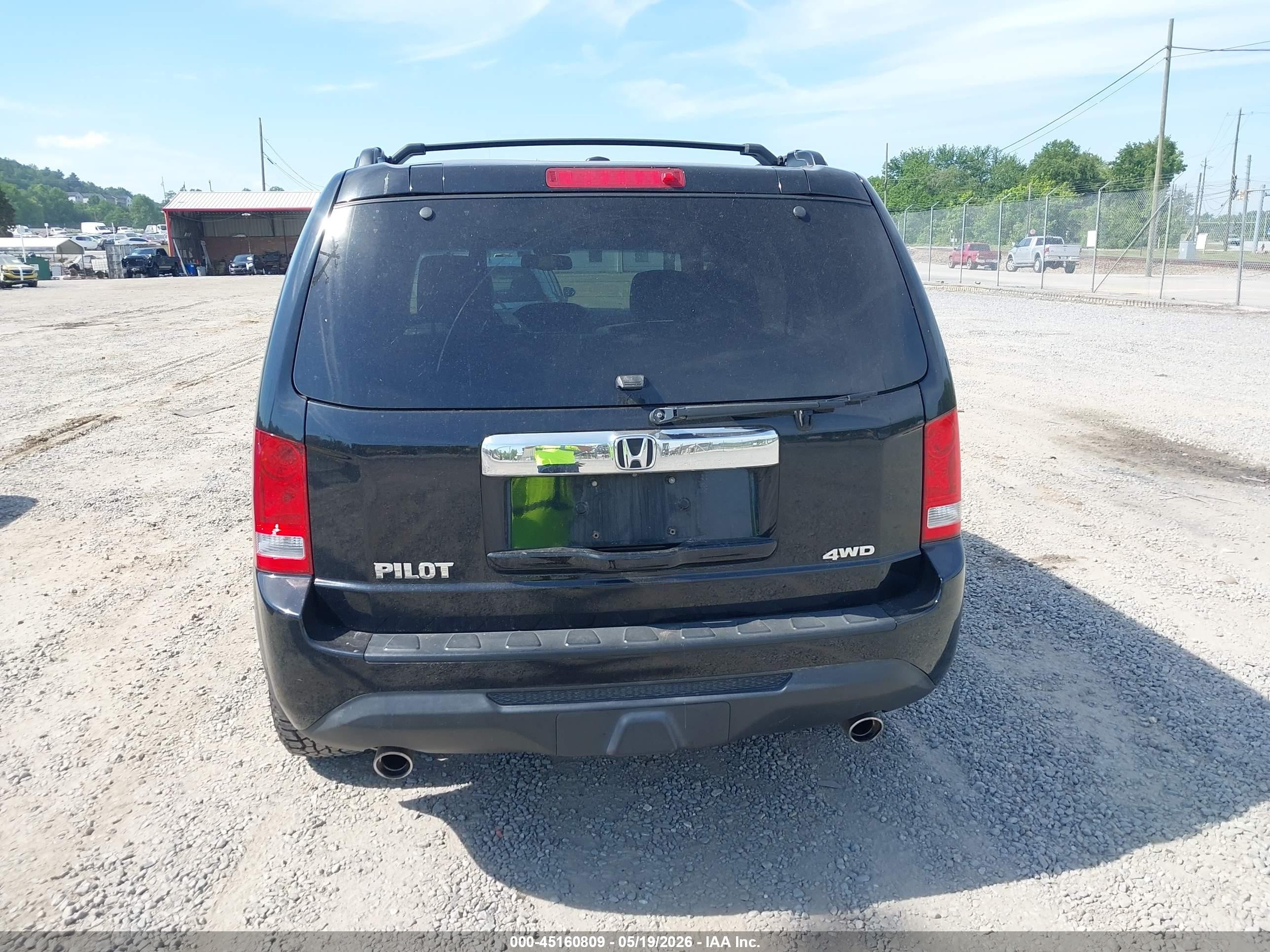 2012 Honda Pilot Ex-l Black vin: 5FNYF4H67CB020379